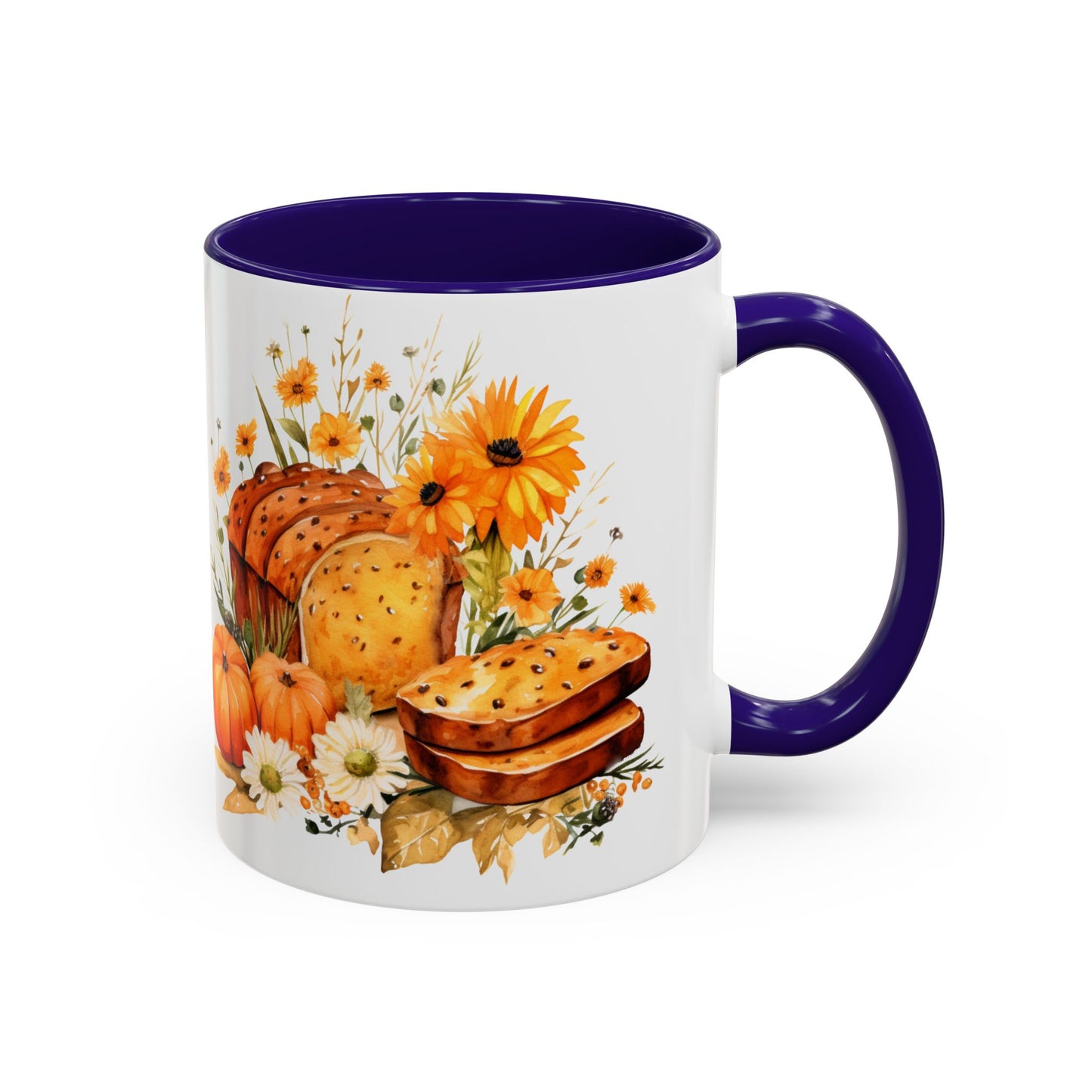Pumpkin Bread Colorful Mugs, 11oz