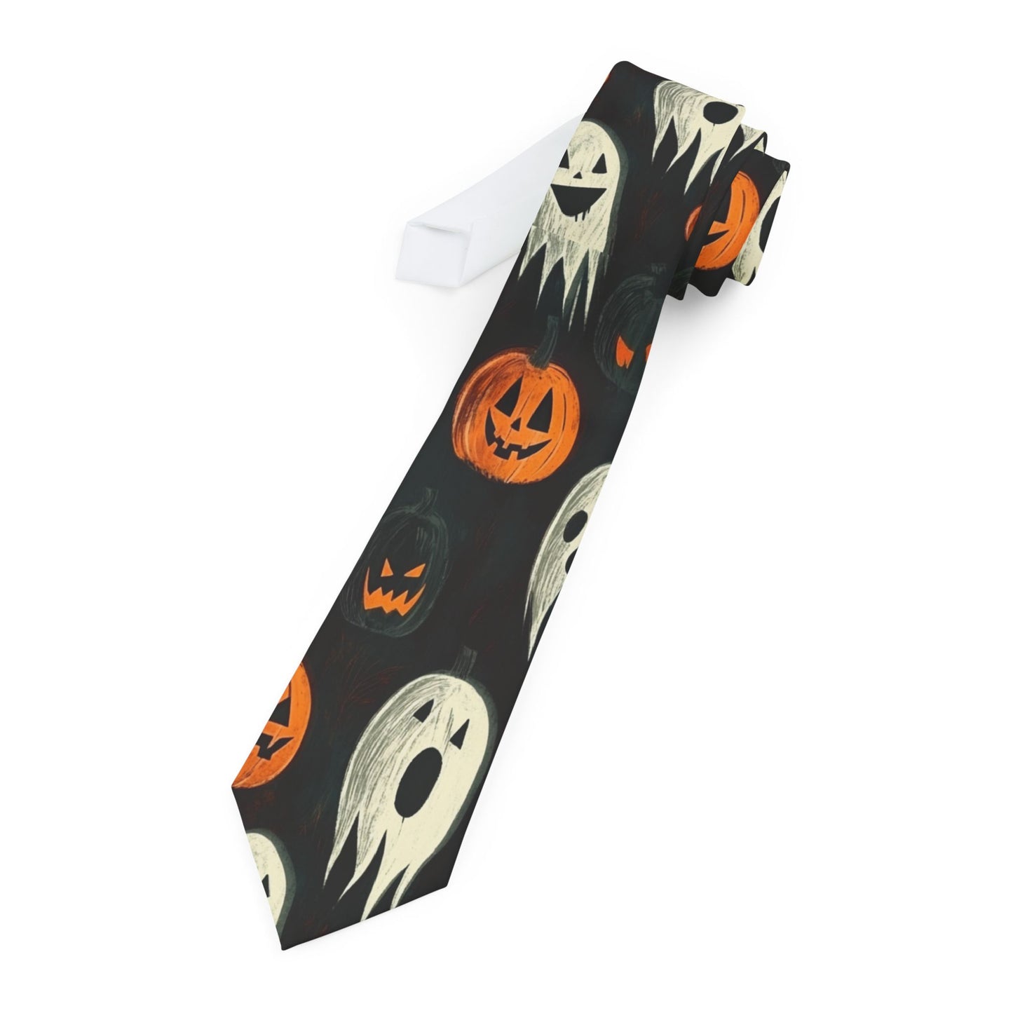 Pumpkin and Ghosts Halloween Necktie
