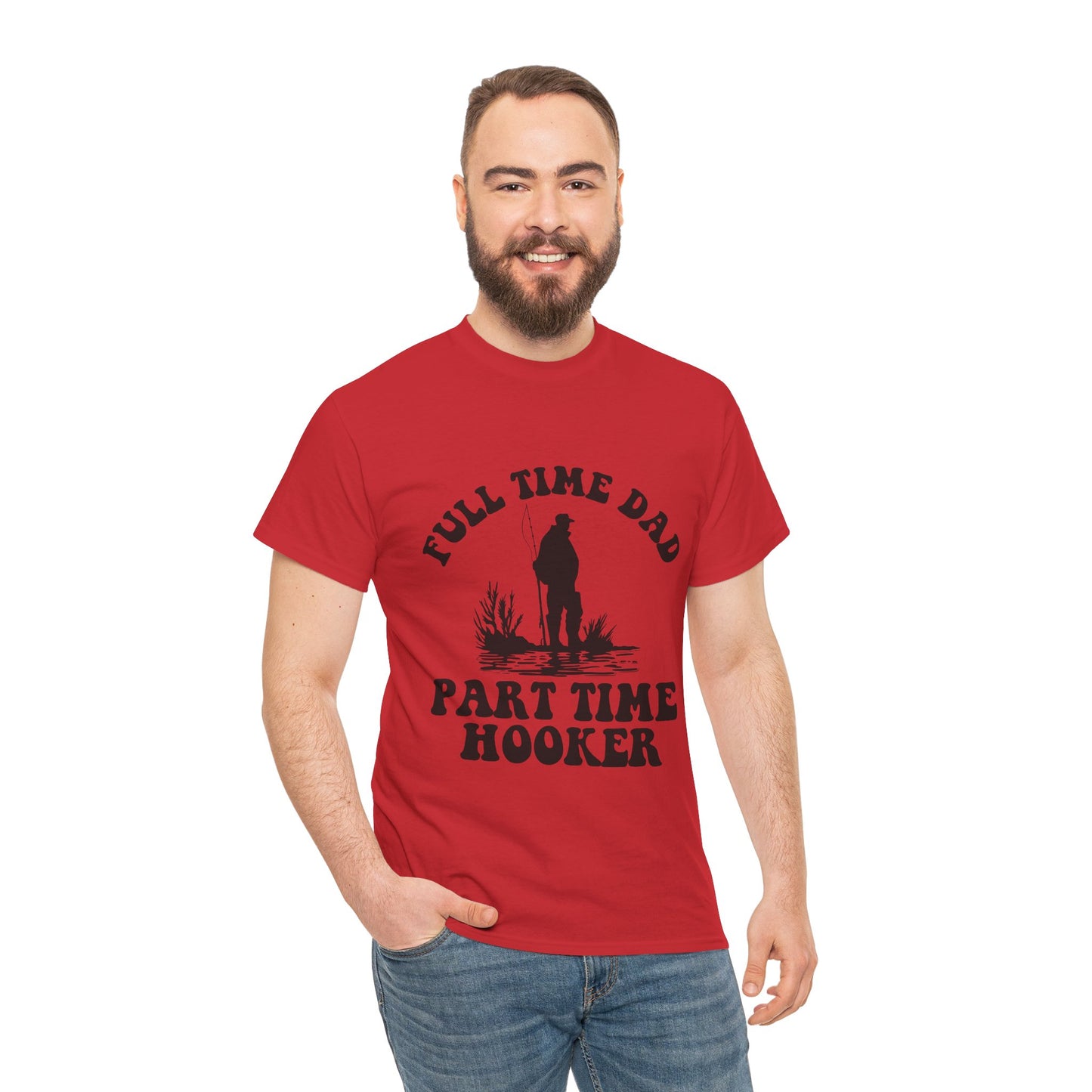 Full Time Dad Unisex Heavy Cotton Tee