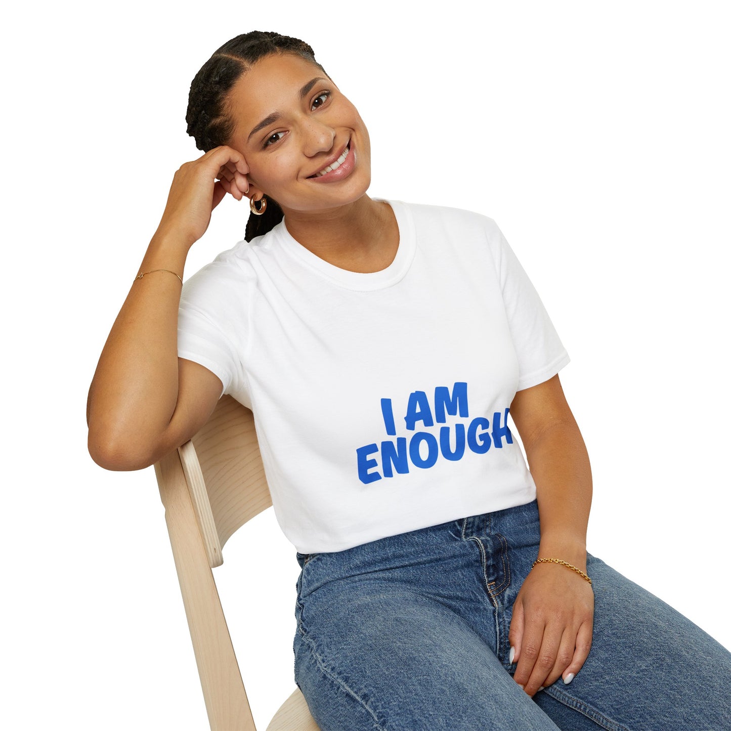 Unisex Softstyle T-Shirt - Empowering 'I AM ENOUGH' Statement Tee