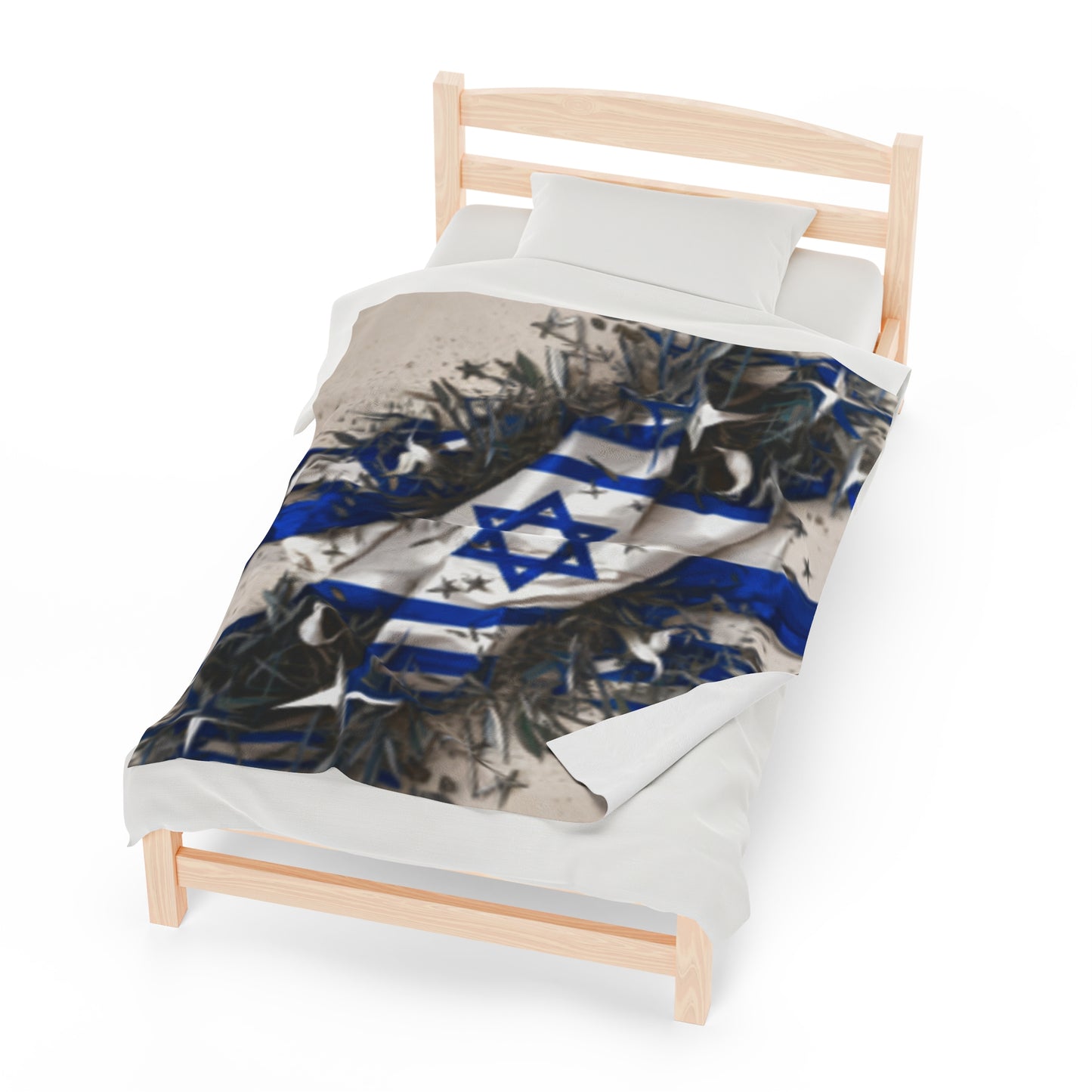 Israeli Flag Velveteen Plush Blanket