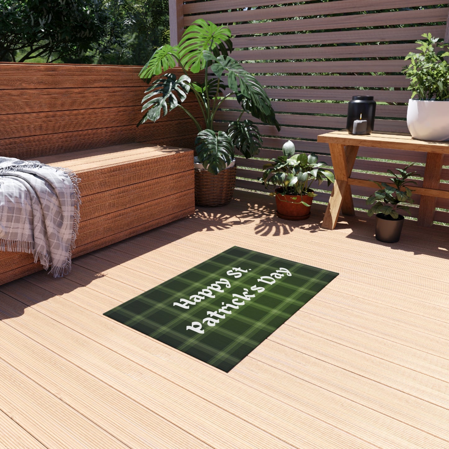 St. Patrick's Day Outdoor Rug - Happy Celebration Decor