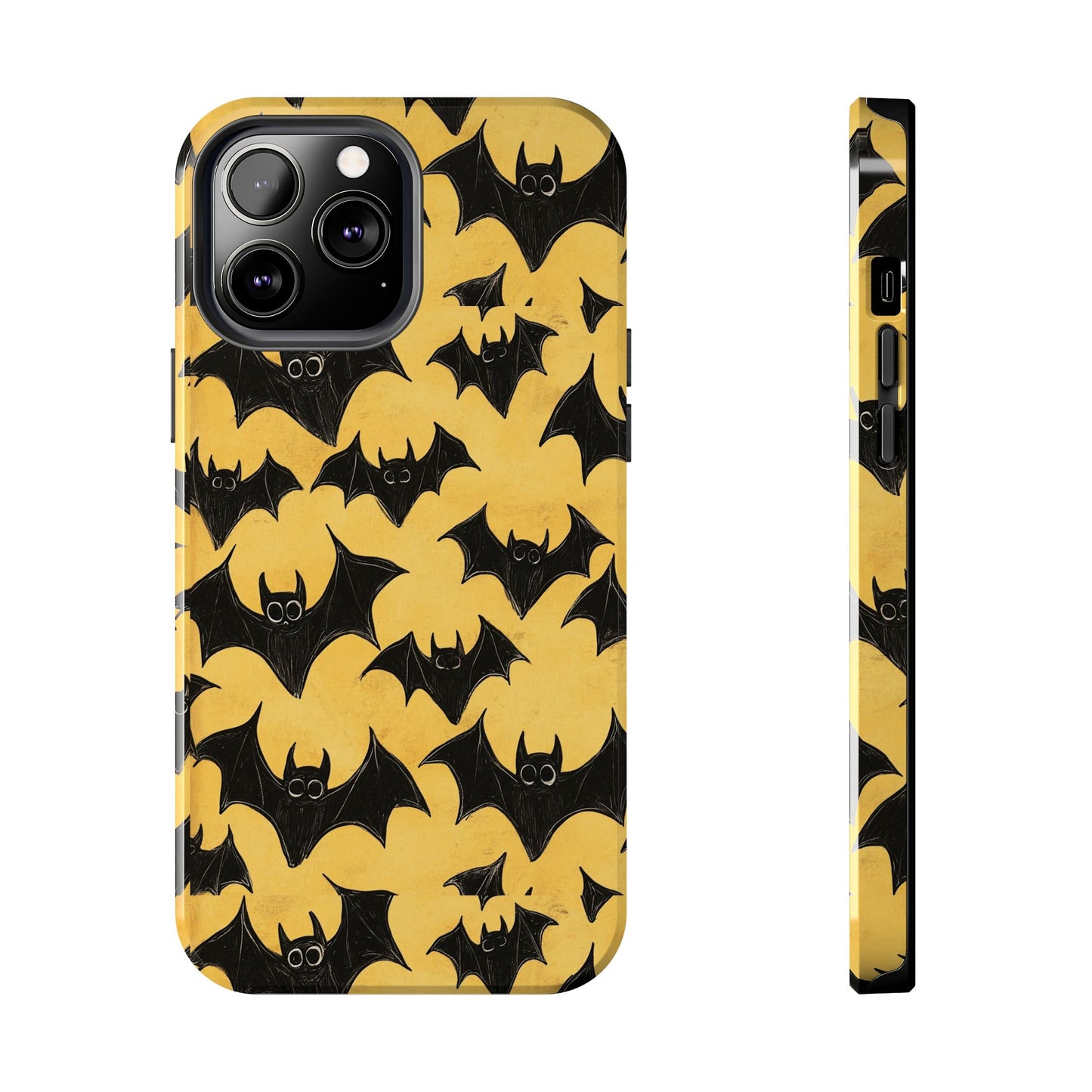 Halloween Yellow Bats Tough Phone Cases