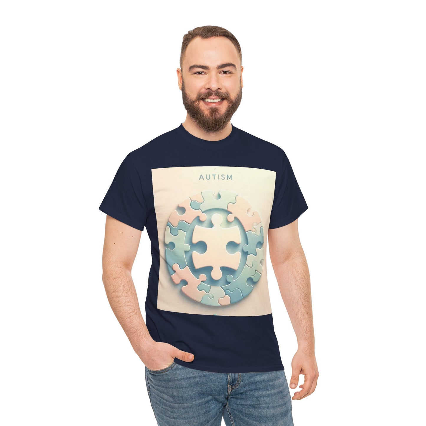 Autism Circle Unisex Heavy Cotton Tee