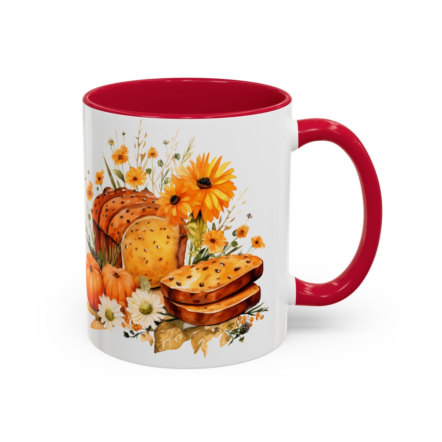 Pumpkin Bread Colorful Mugs, 11oz