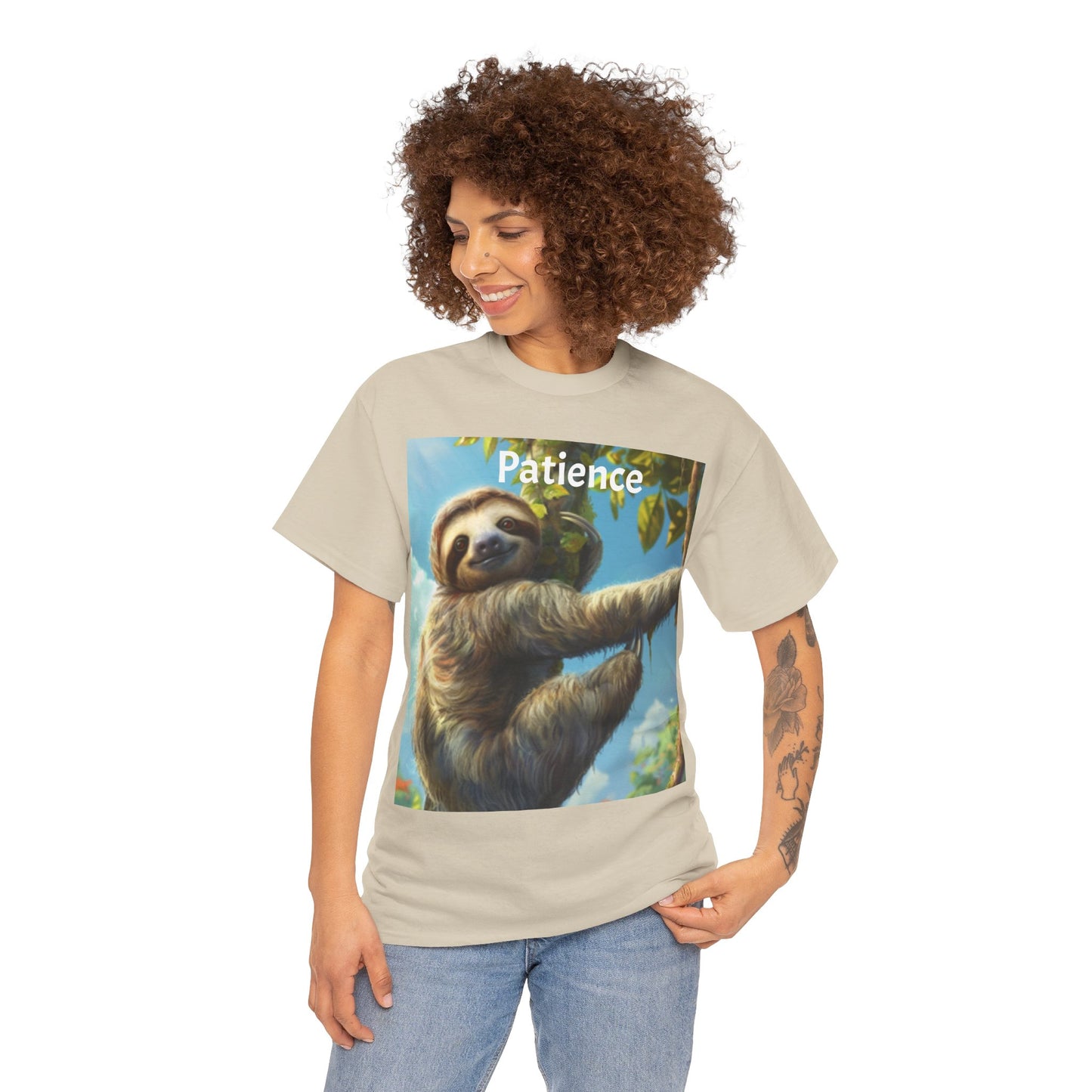 Sloth Patience Unisex Heavy Cotton Tee