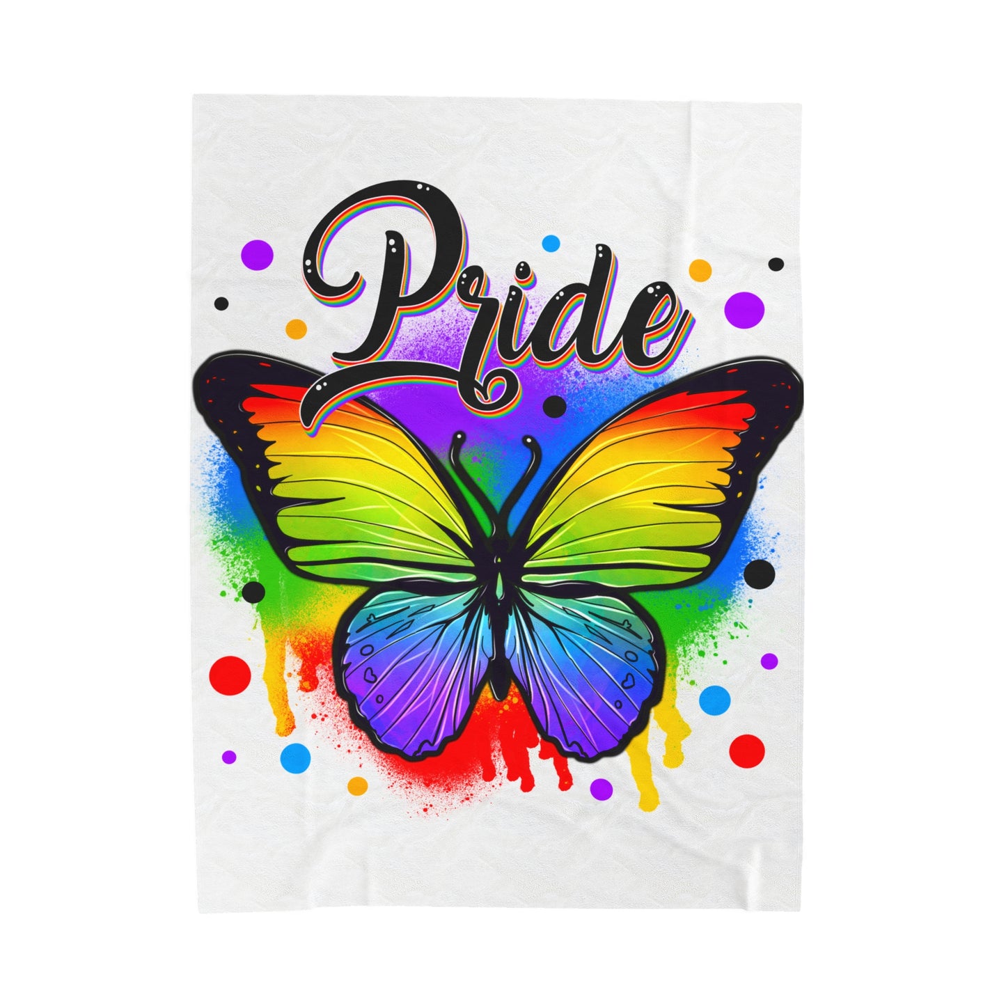 Pride Butterfly Velveteen Plush Blanket