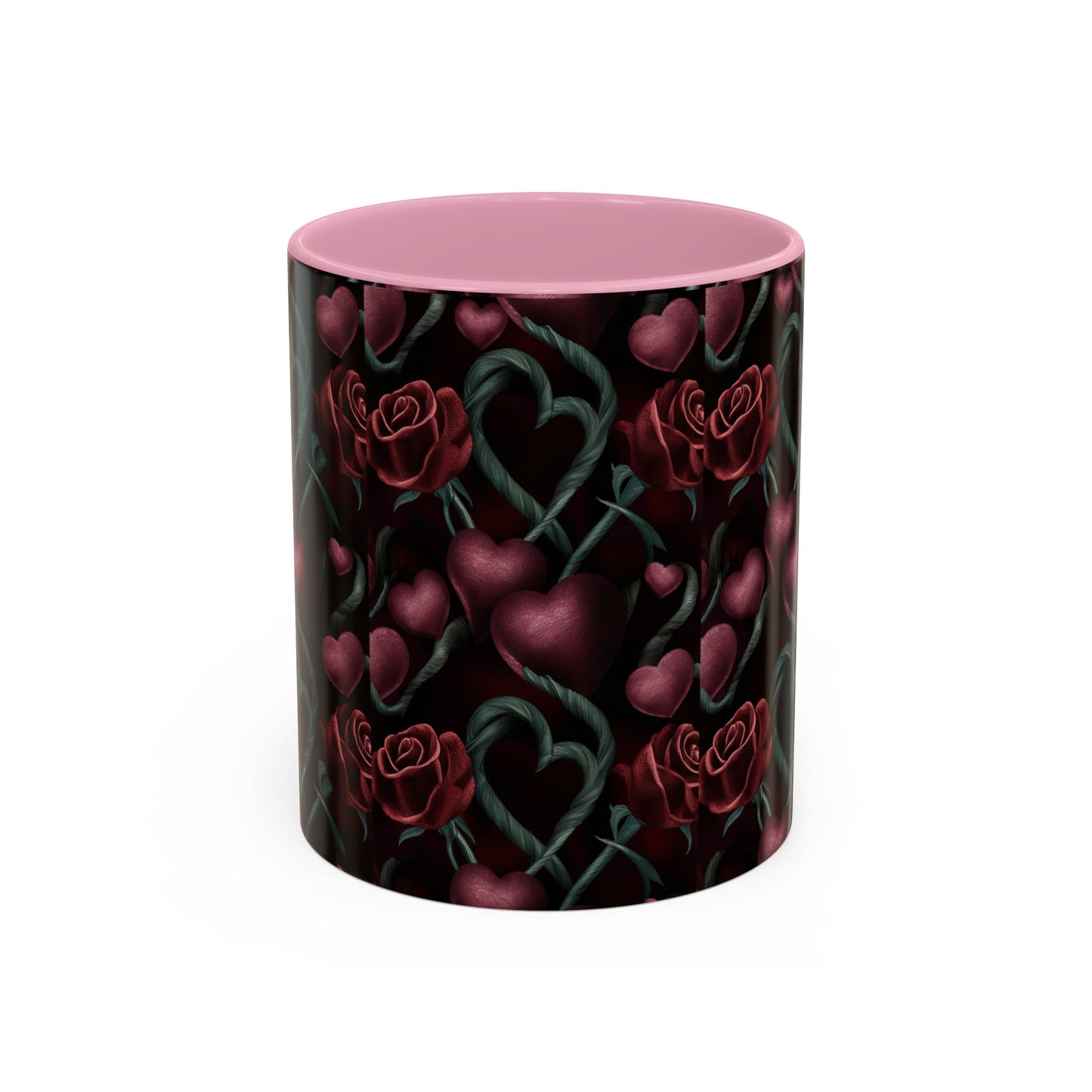 Hearts and Roses Themed Colorful Mugs (11oz, 15oz)