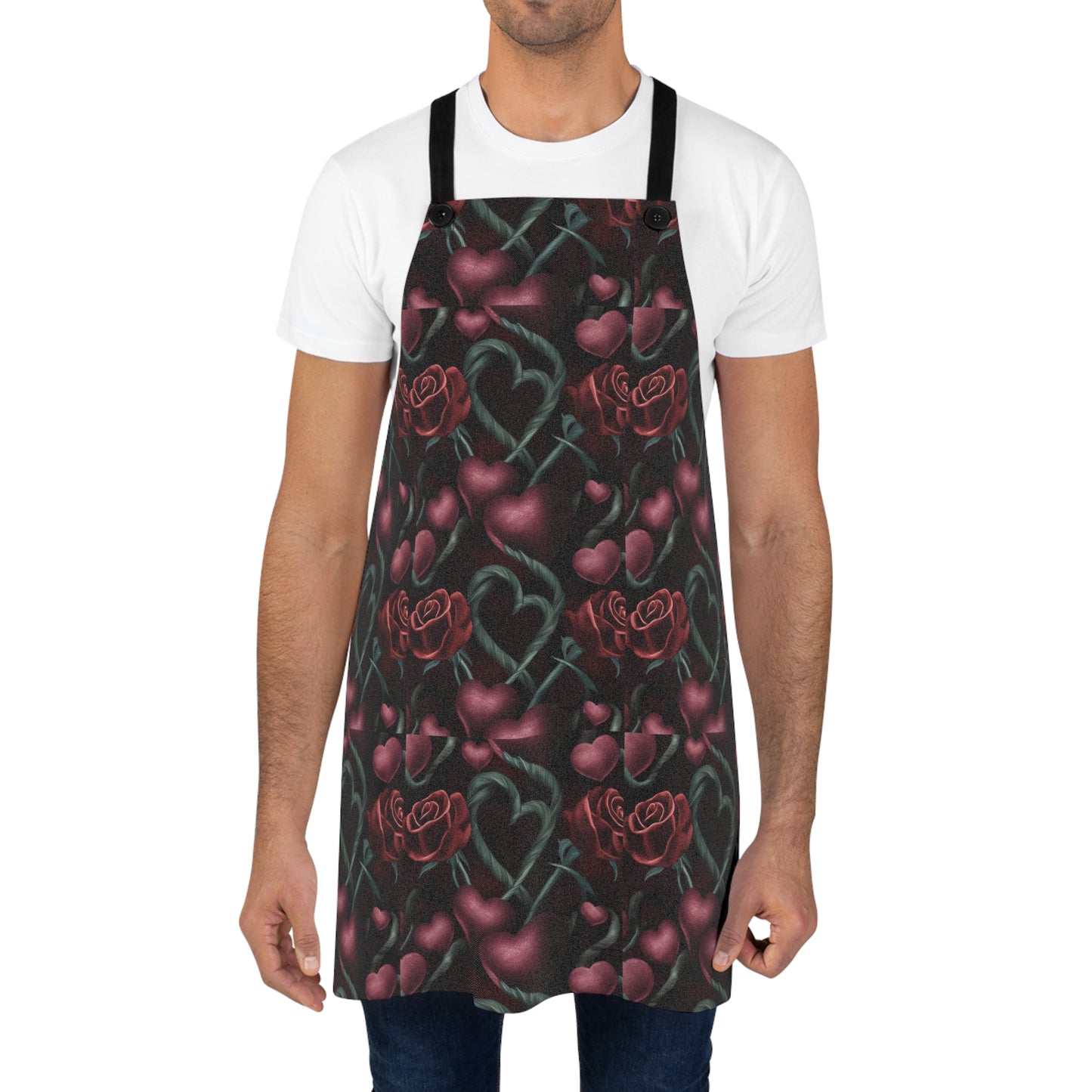 Hearts and Roses Themed Apron (AOP)