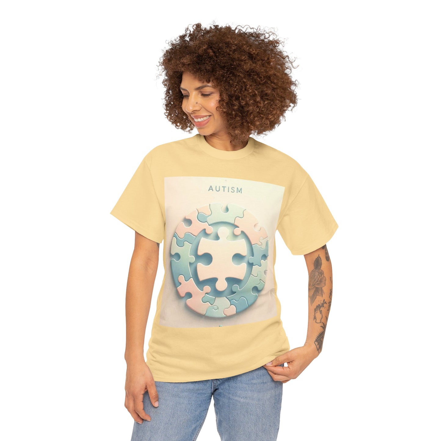 Autism Circle Unisex Heavy Cotton Tee