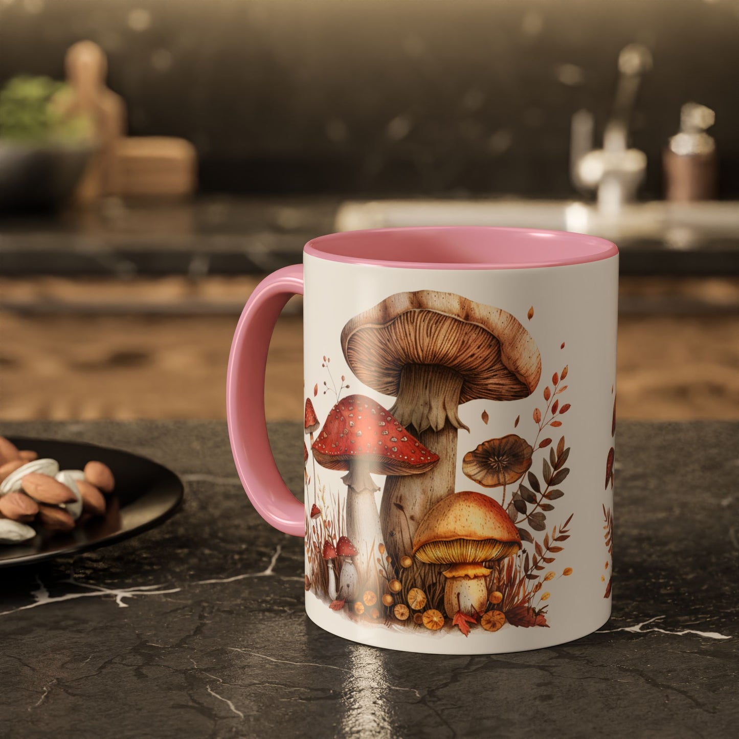 Mushroom Trio Colorful Mugs, 11oz