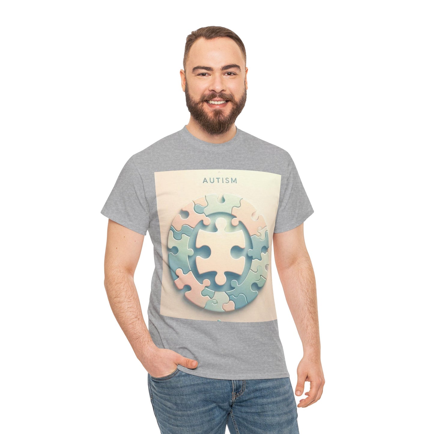 Autism Circle Unisex Heavy Cotton Tee