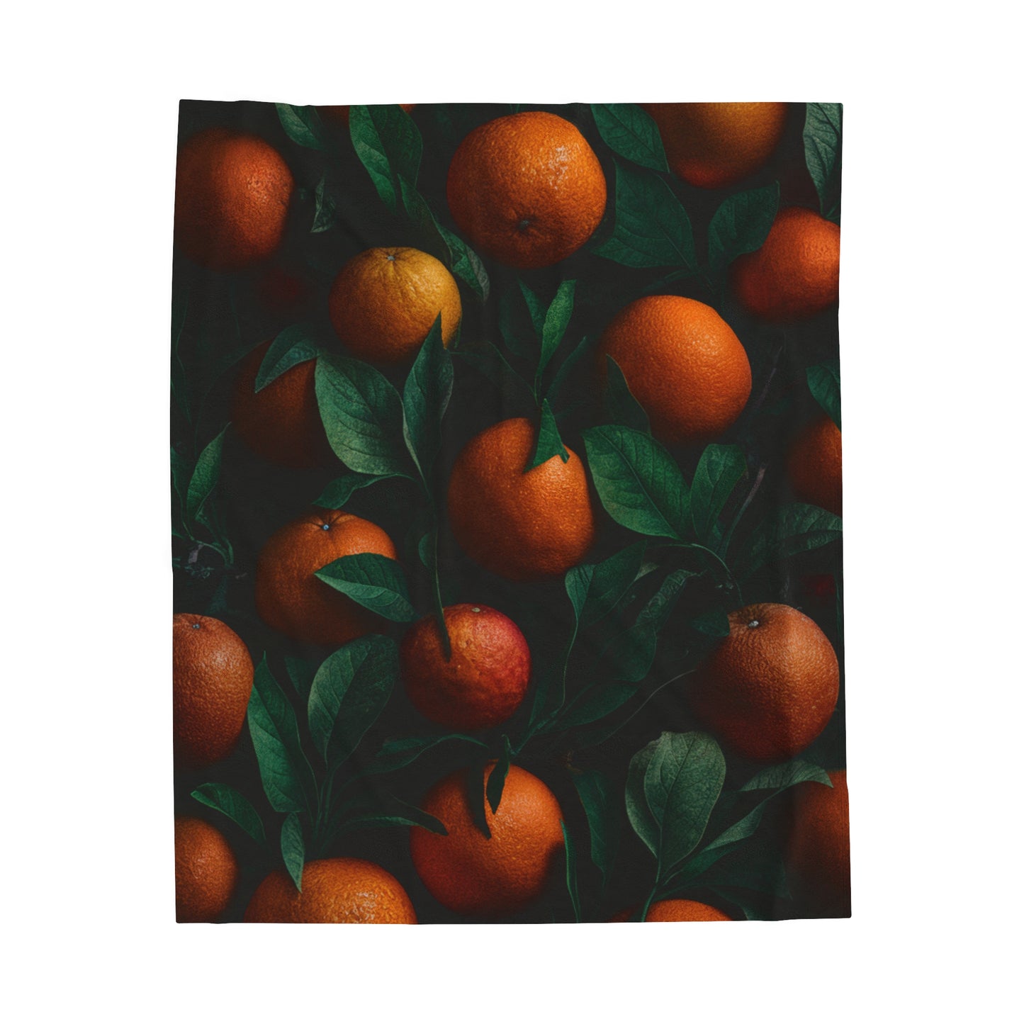 Orange Vine Velveteen Plush Blanket