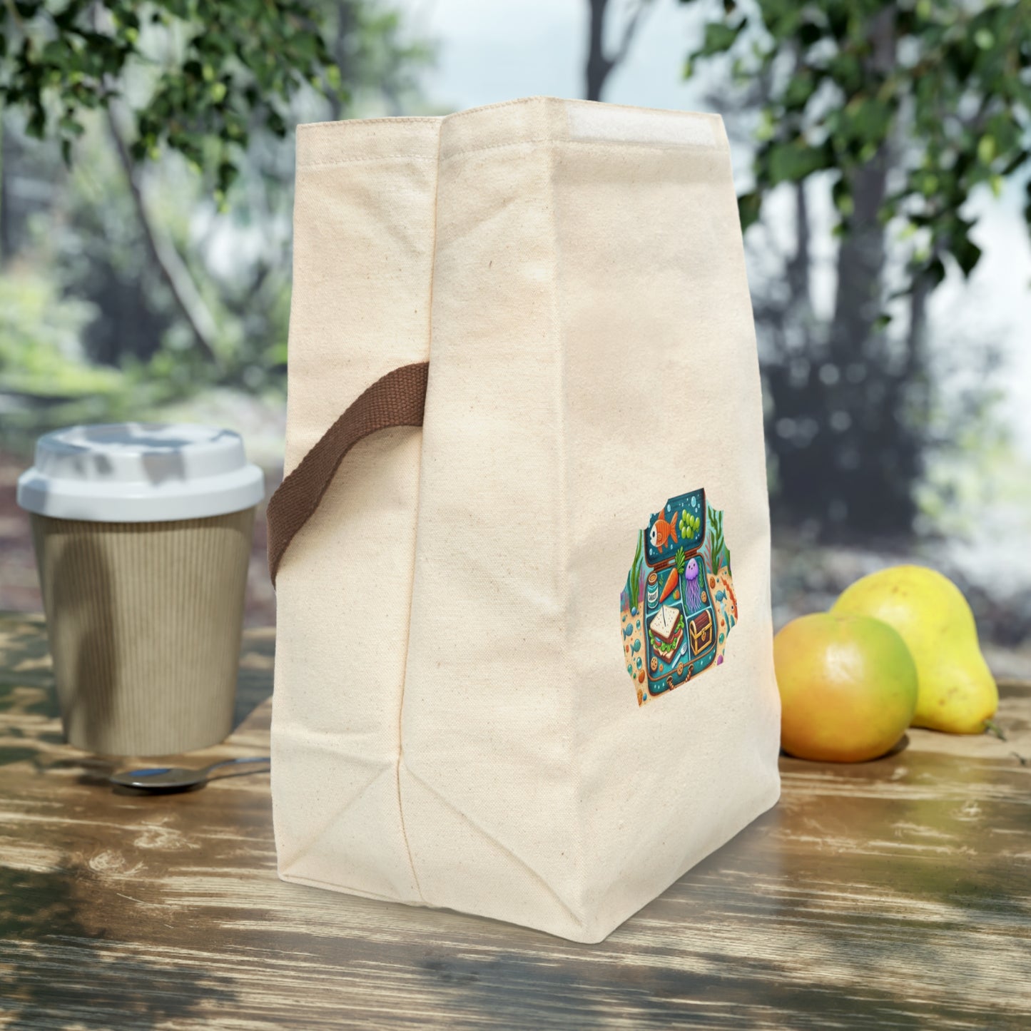 Under The Sea Canvas Lunch Bag With Strap