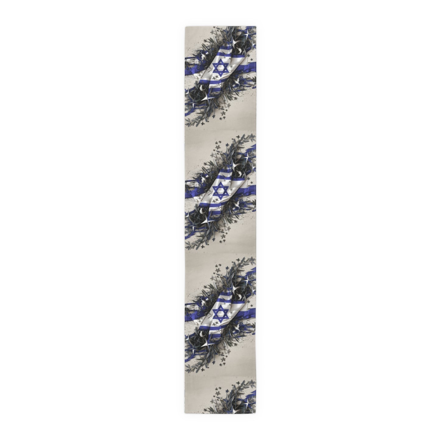 Israeli Flag Table Runner (Cotton, Poly)