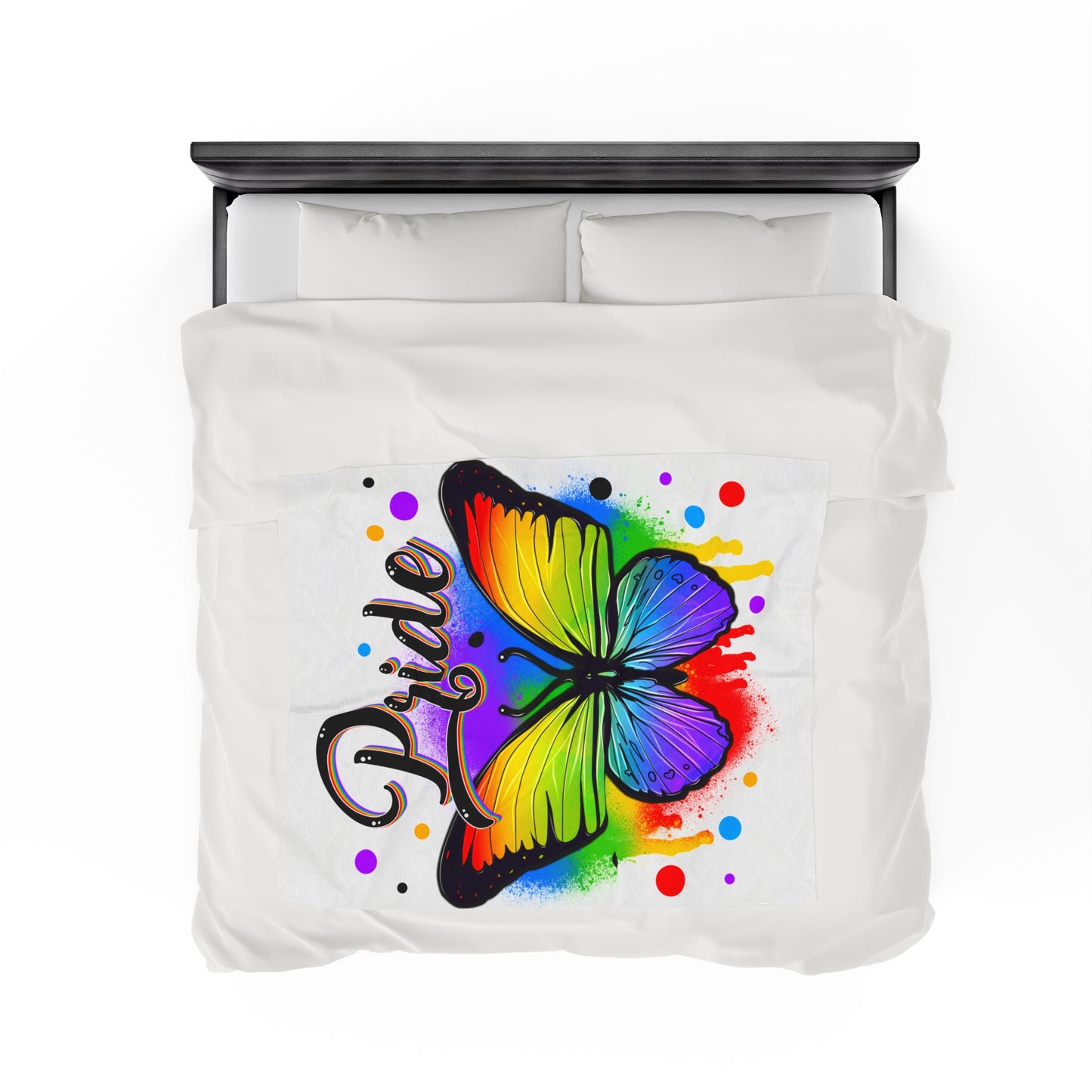 Pride Butterfly Velveteen Plush Blanket