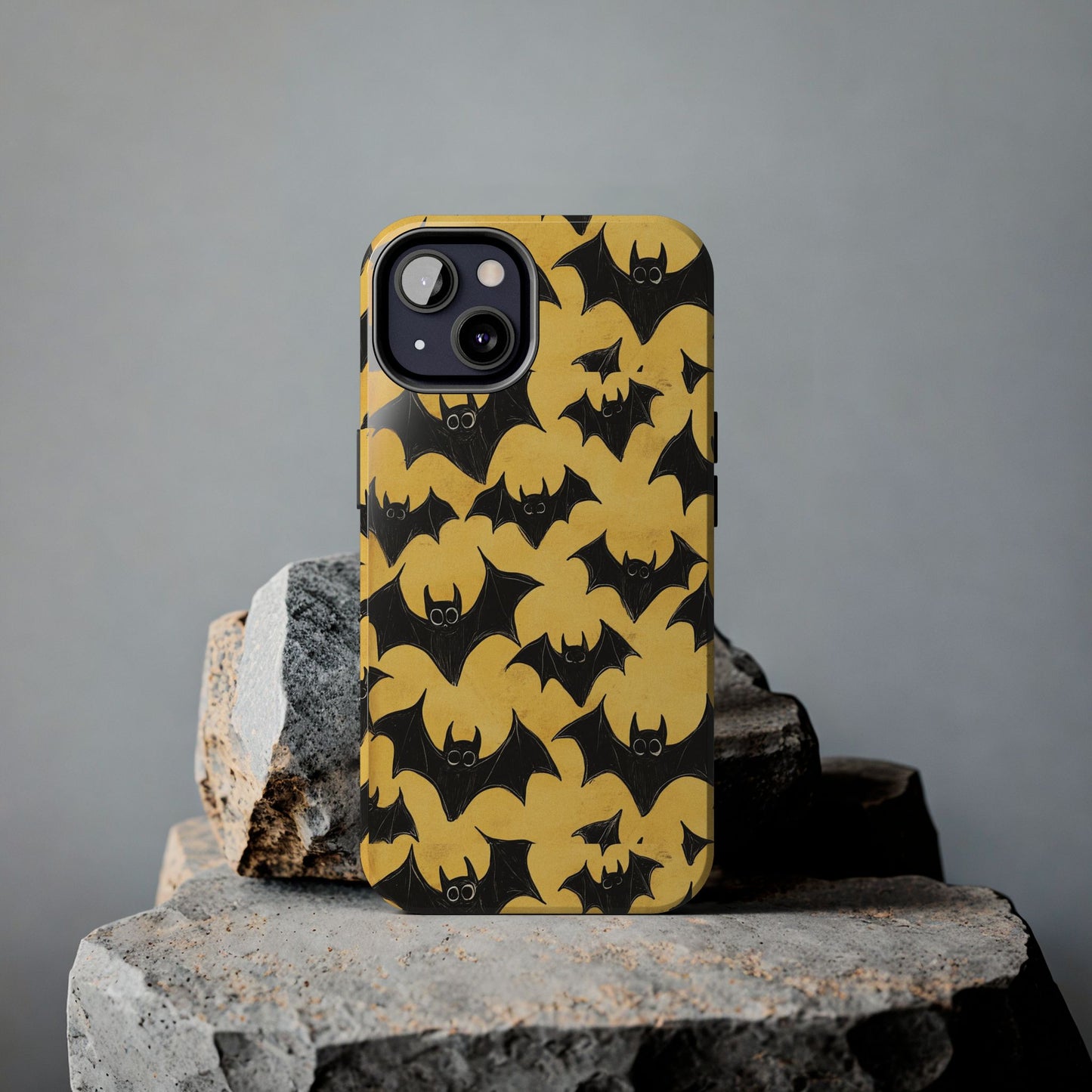 Halloween Yellow Bats Tough Phone Cases