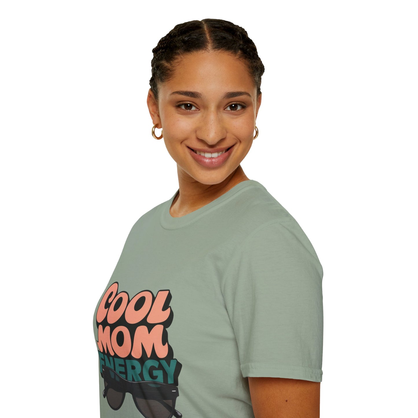 Cool Mom Energy Unisex T-Shirt - Softstyle Tee for Trendy Moms