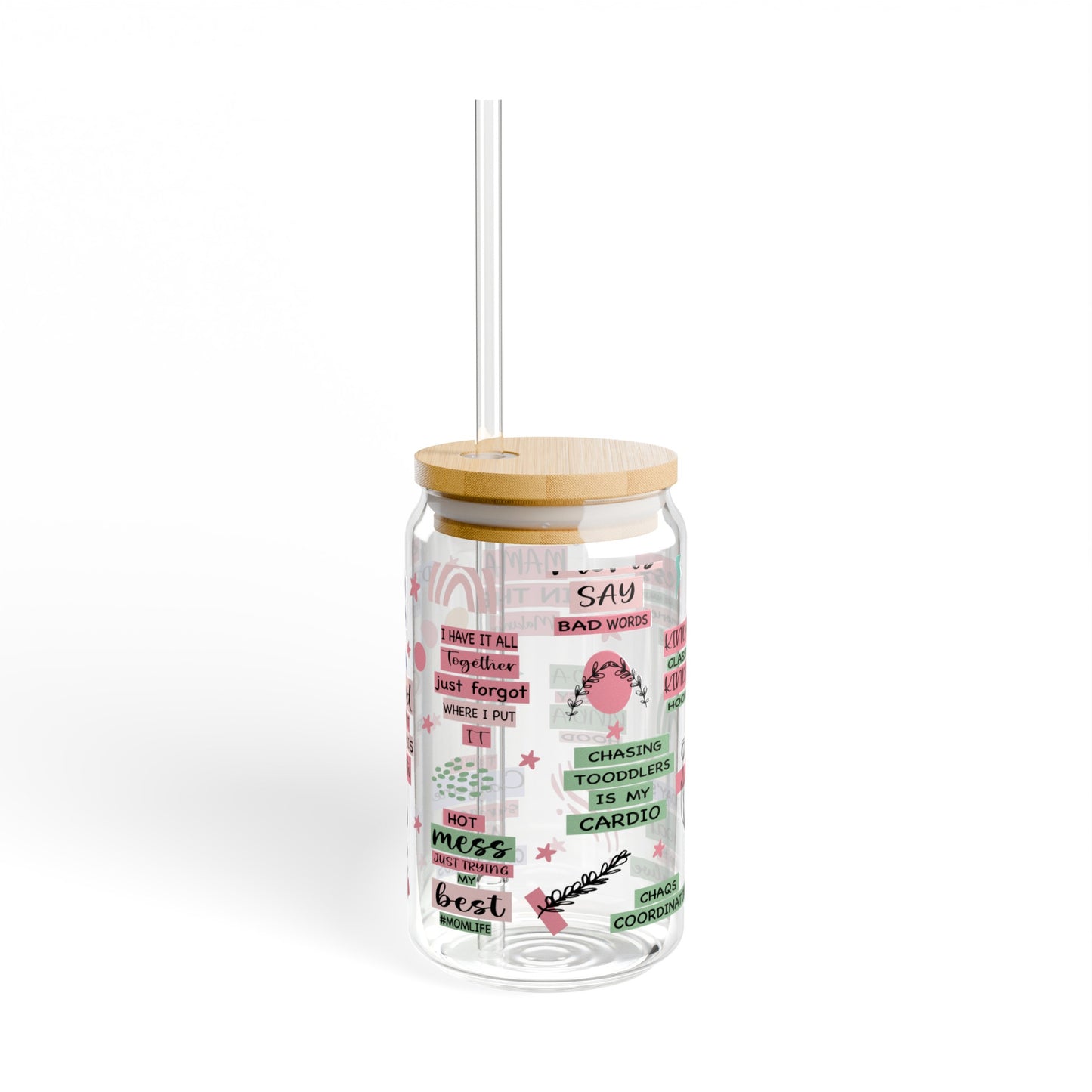 Funny Mama Sipper Glass, 16oz