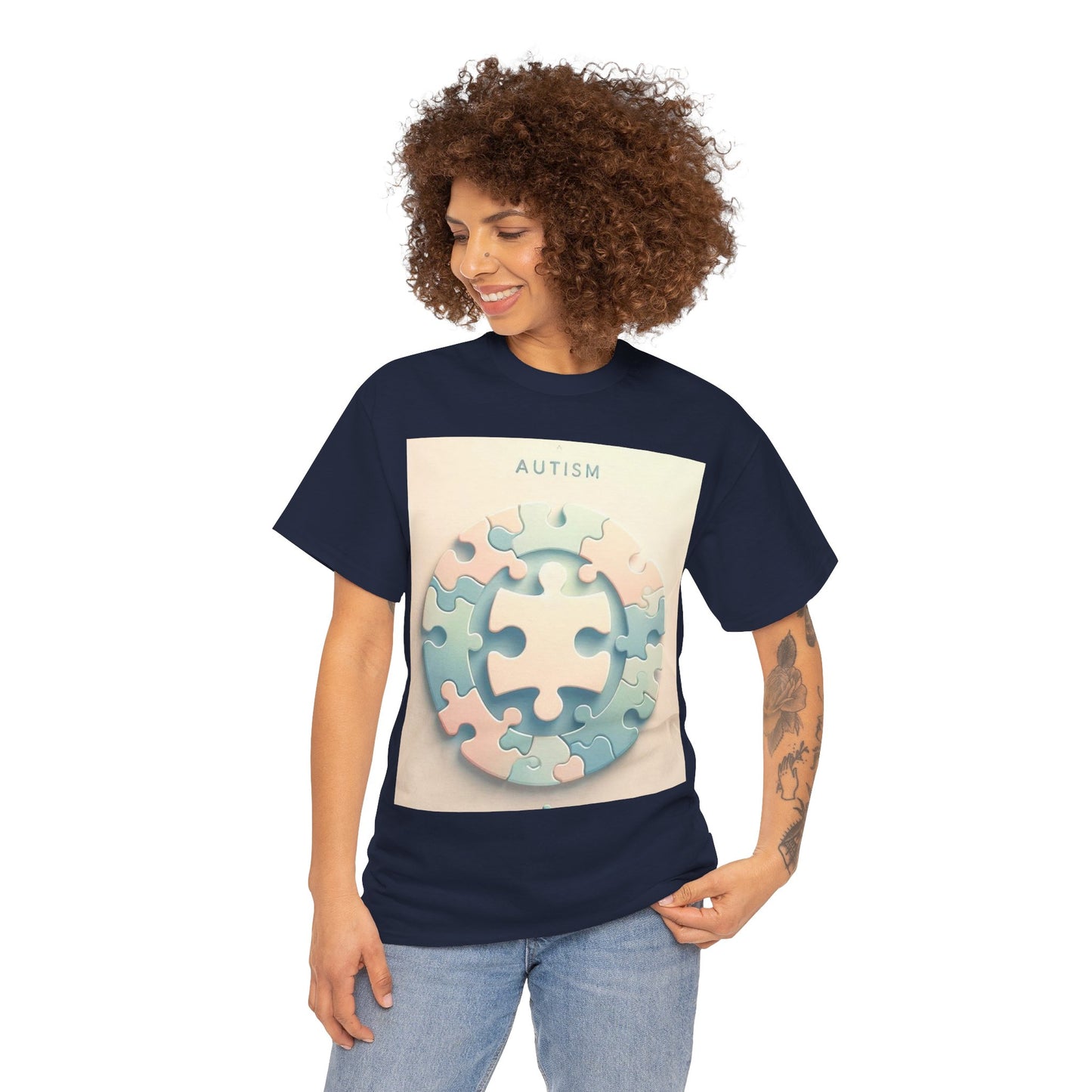 Autism Circle Unisex Heavy Cotton Tee