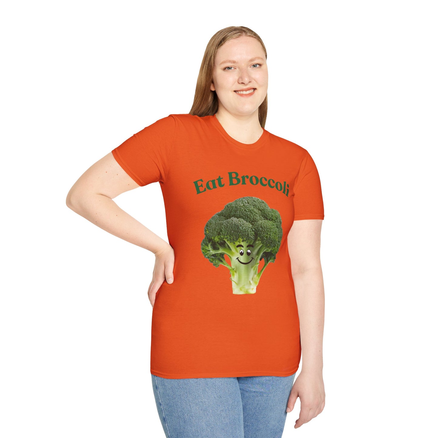 Eat Broccoli Unisex Softstyle T-Shirt - Fun & Whimsical Veggie Apparel