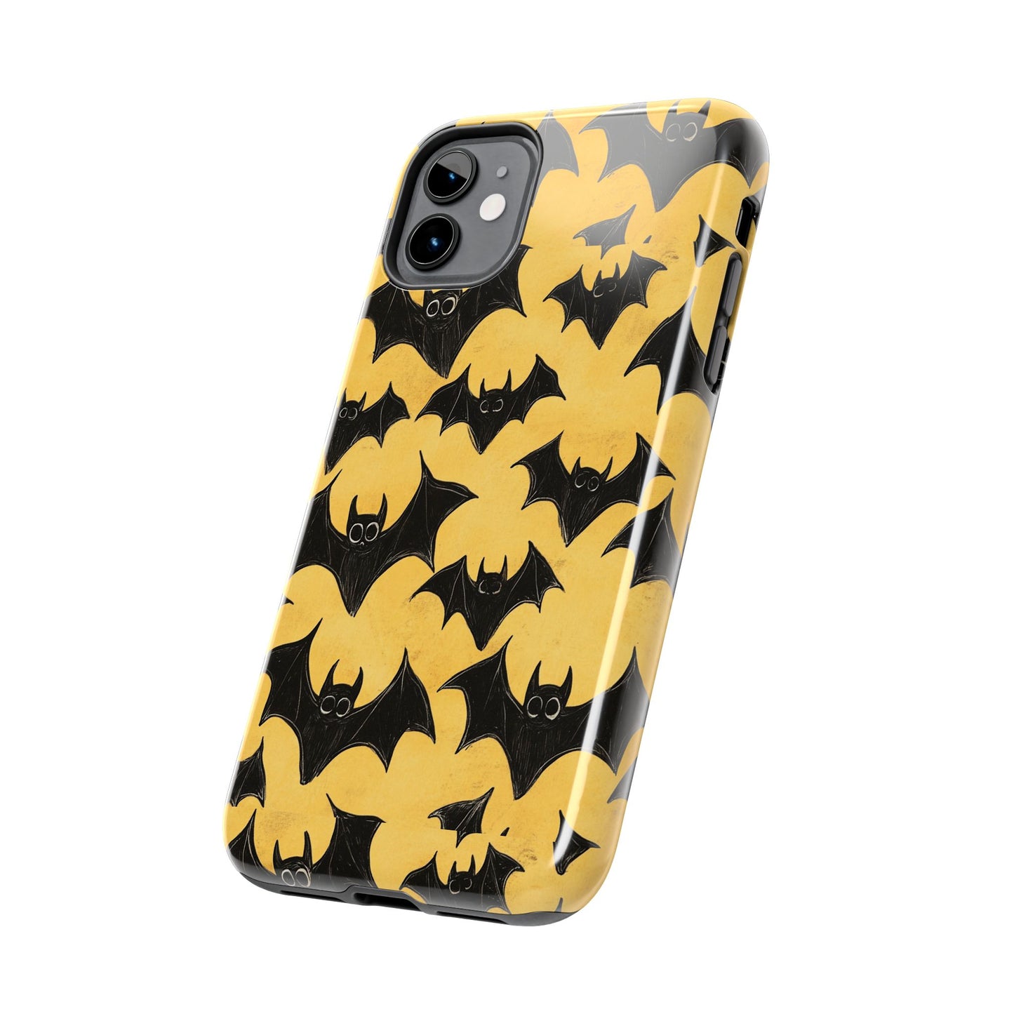 Halloween Yellow Bats Tough Phone Cases