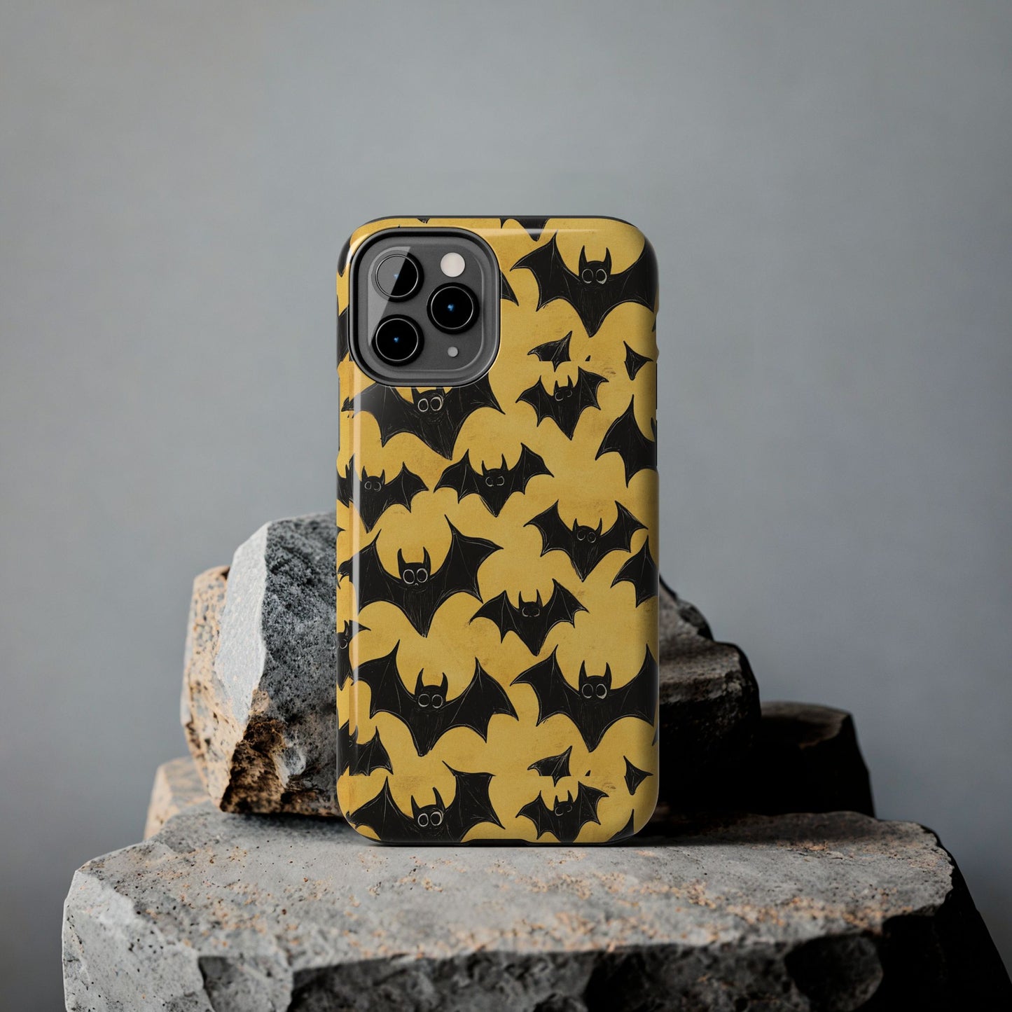 Halloween Yellow Bats Tough Phone Cases