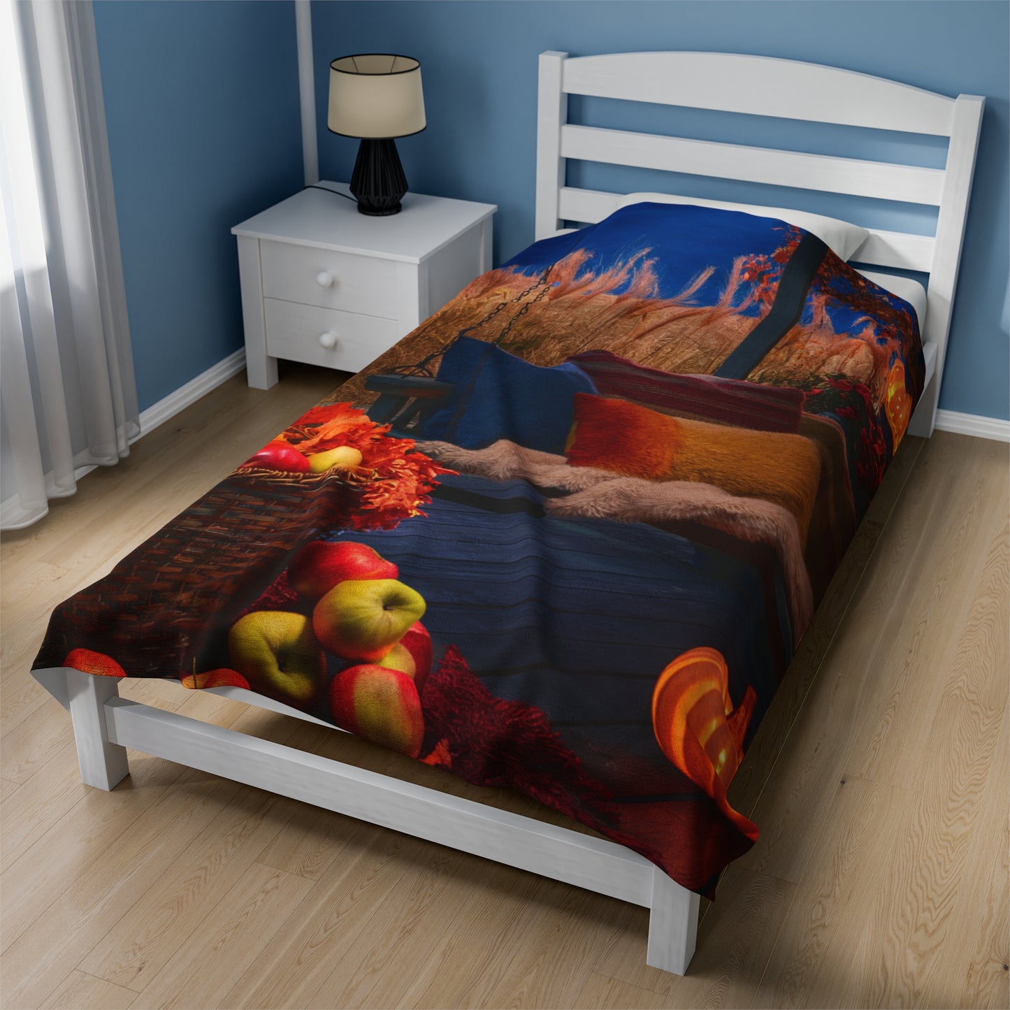 Fall Afternoon Velveteen Plush Blanket