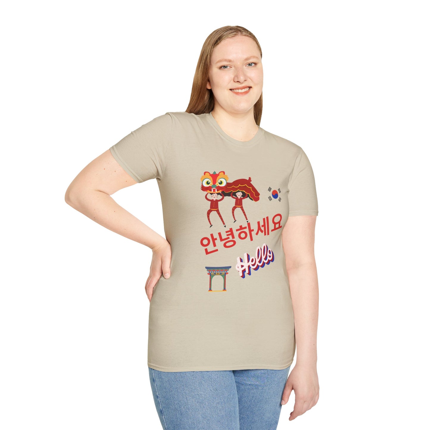Hello in Korean Unisex Softstyle T-Shirt