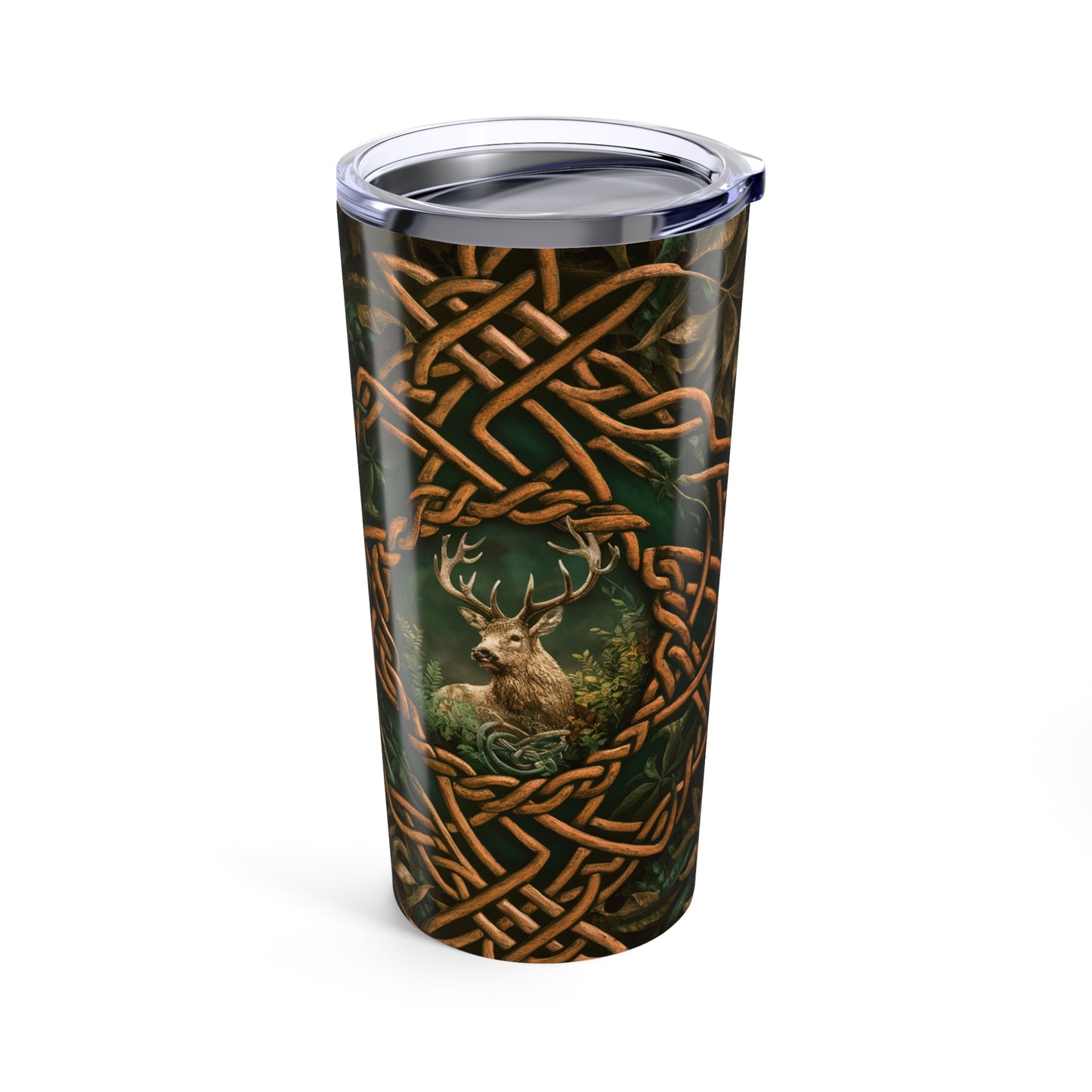 Celtic Knot 20oz Tumbler - Elegant Insulated Travel Mug with Nature Design