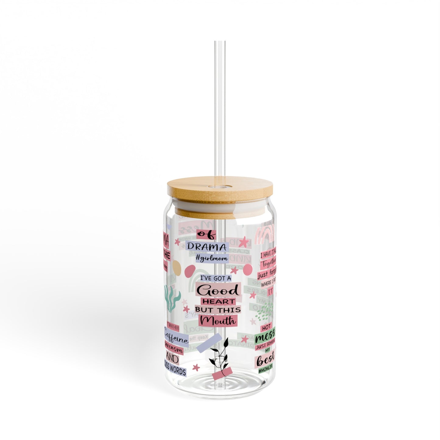 Funny Mama Sipper Glass, 16oz