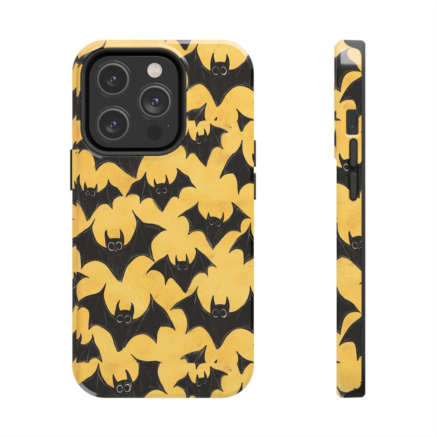 Halloween Yellow Bats Tough Phone Cases