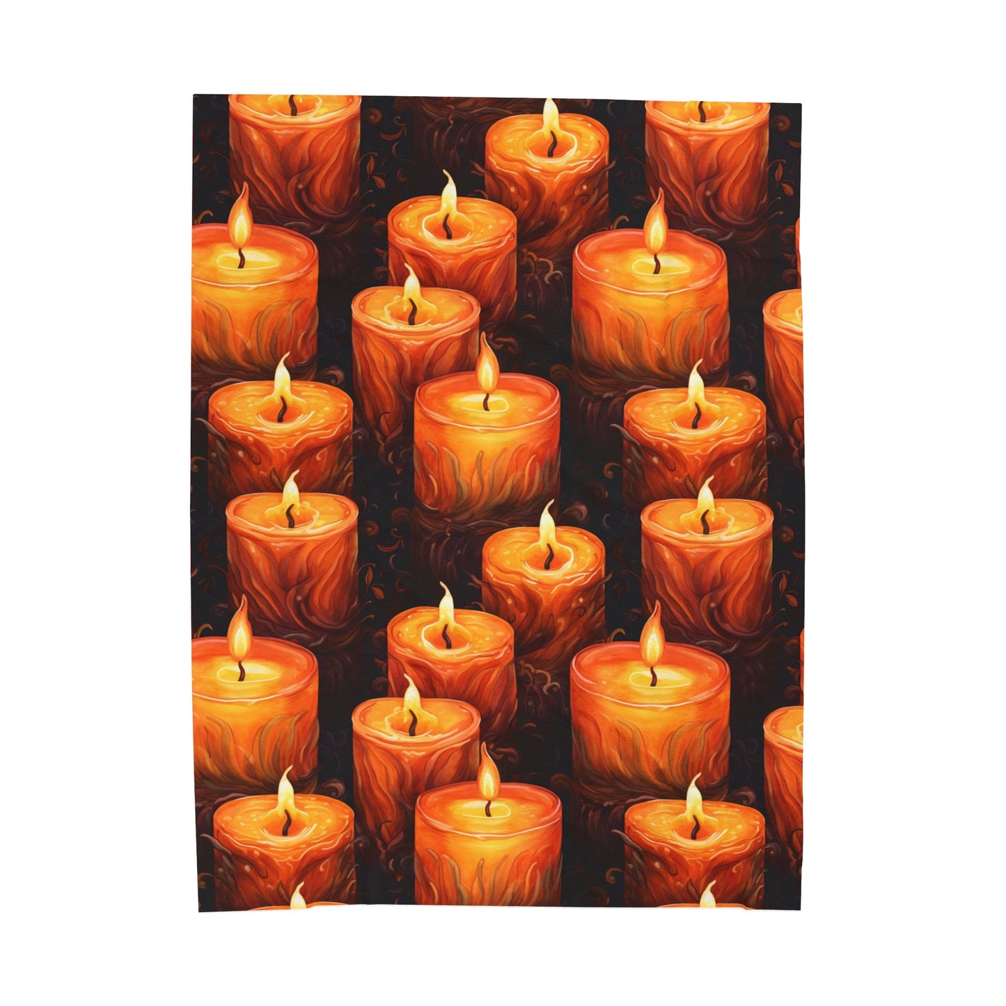 Halloween Candle Velveteen Plush Blanket