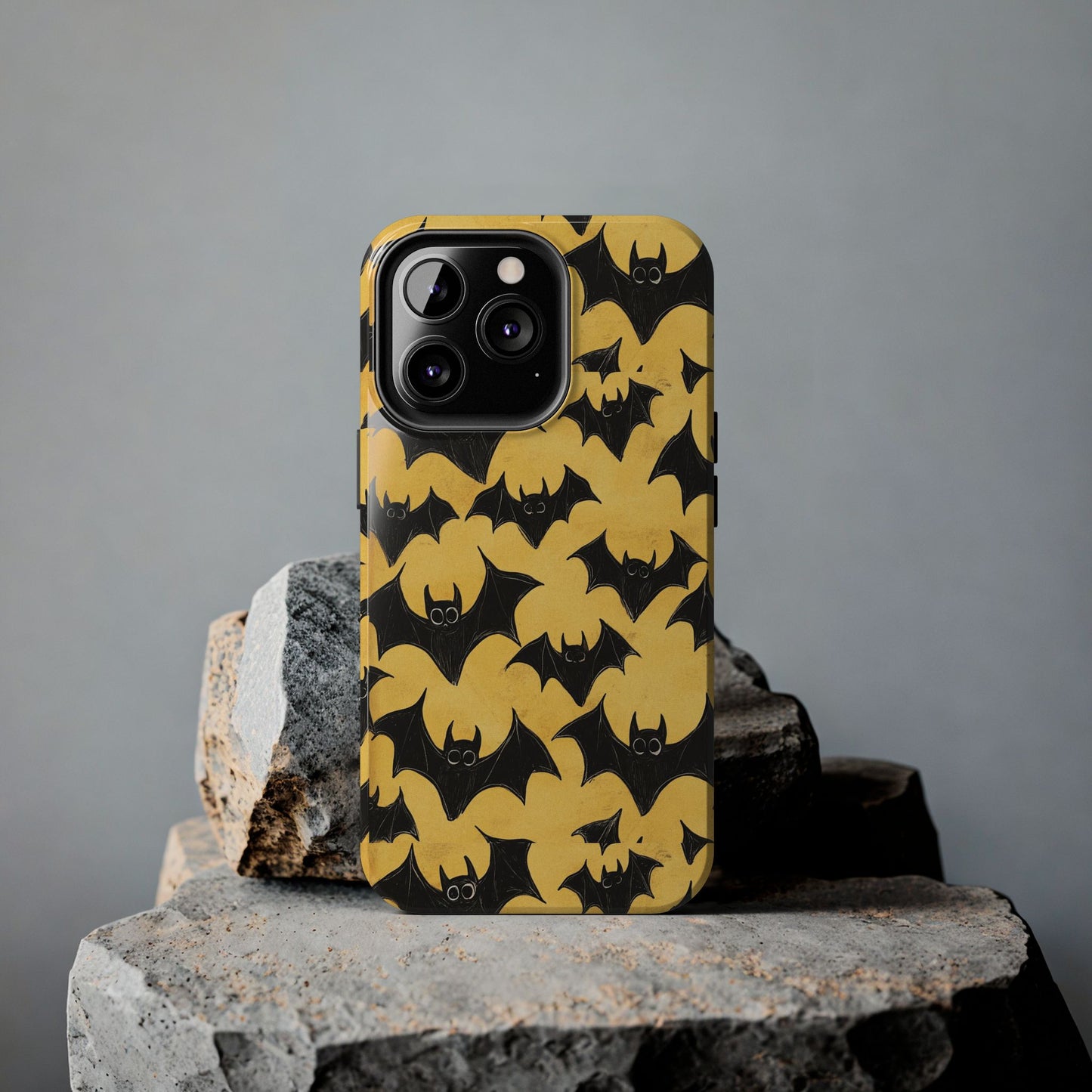Halloween Yellow Bats Tough Phone Cases