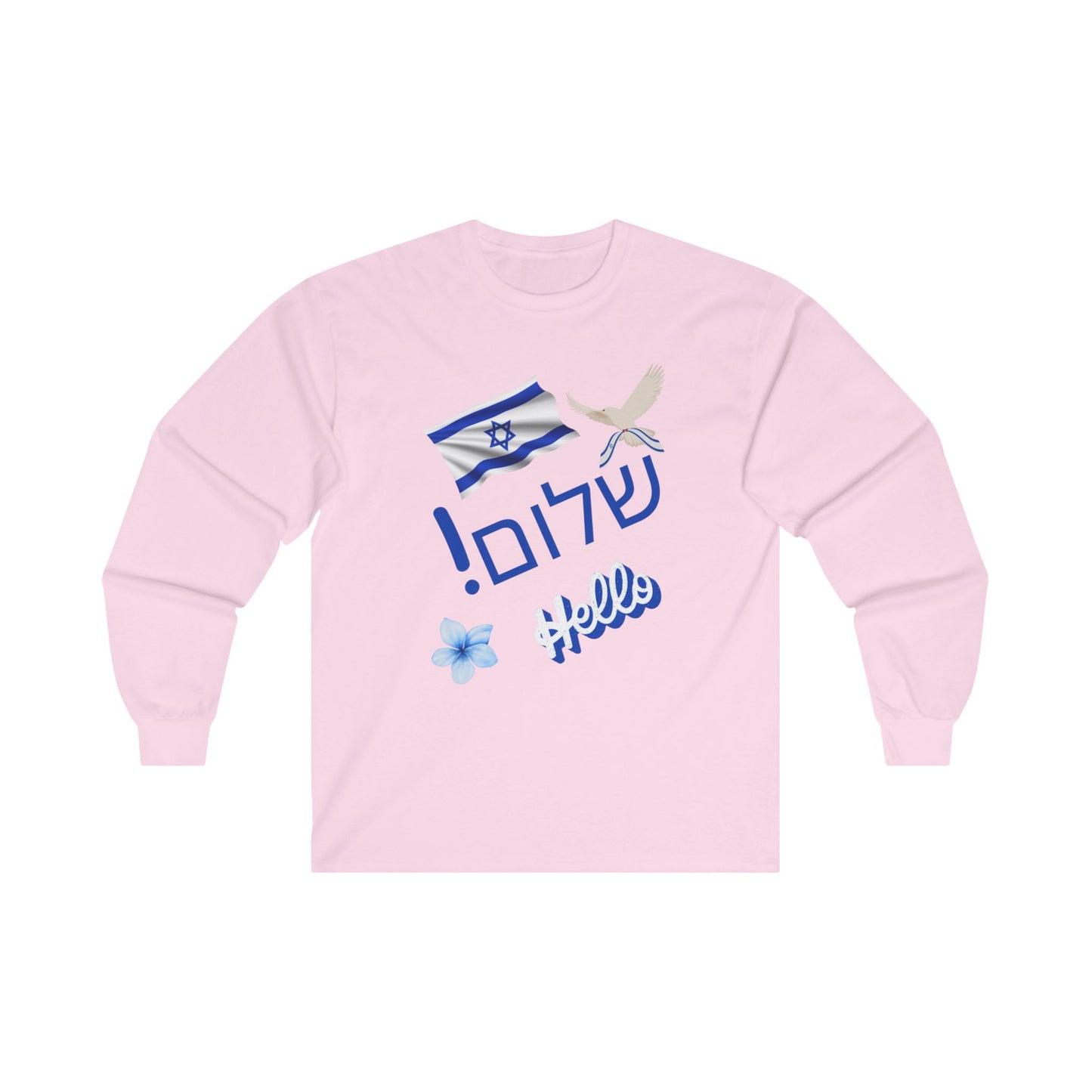 Hello in Hebrew Unisex Ultra Cotton Long Sleeve Tee