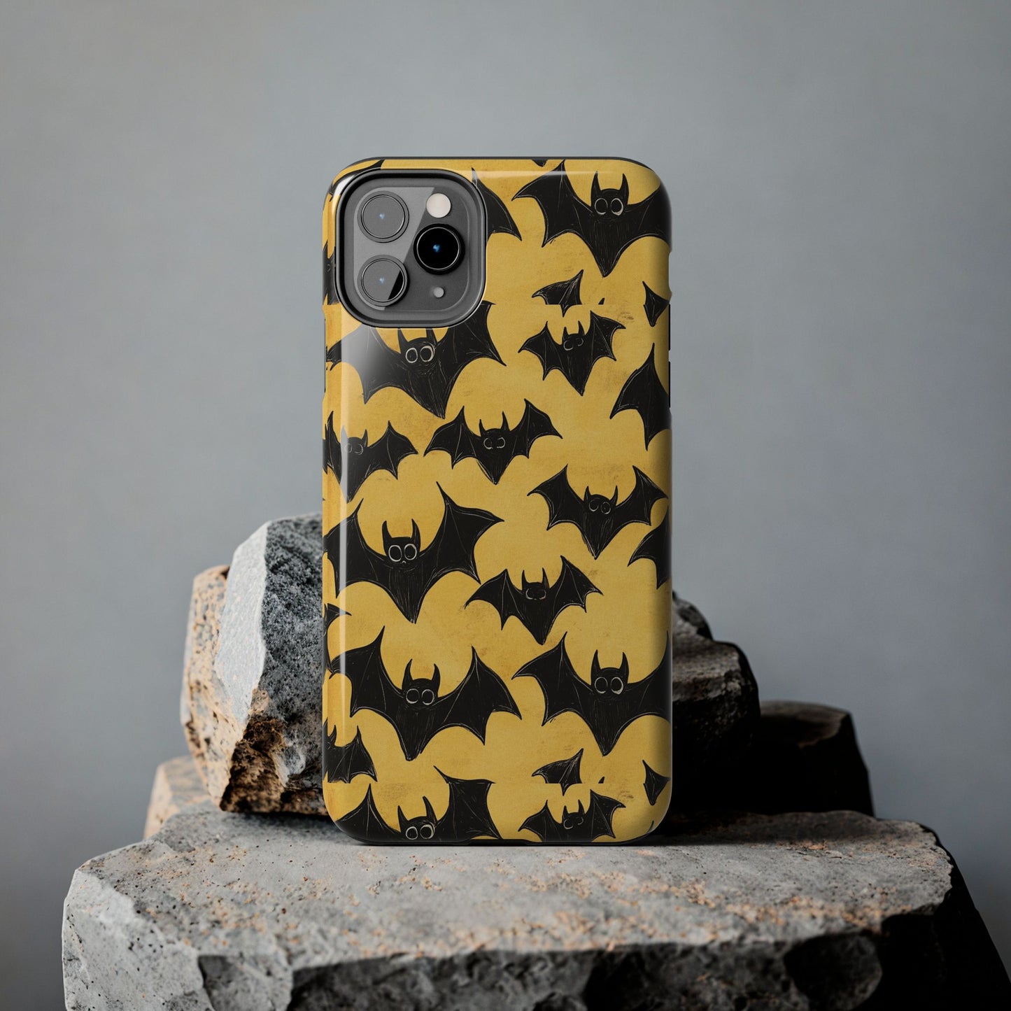 Halloween Yellow Bats Tough Phone Cases