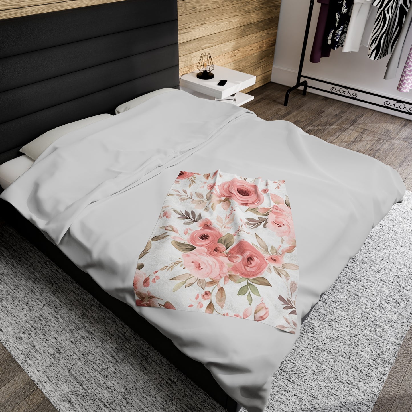 Luxury Dusty Rose Velveteen Blanket – Ultra-Soft, Customizable, Cozy for Home or Gifts