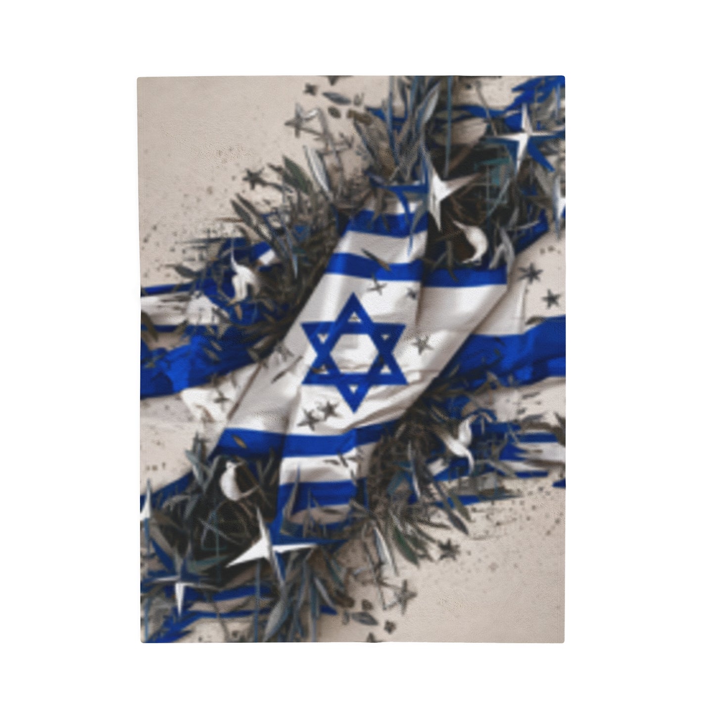 Israeli Flag Velveteen Plush Blanket