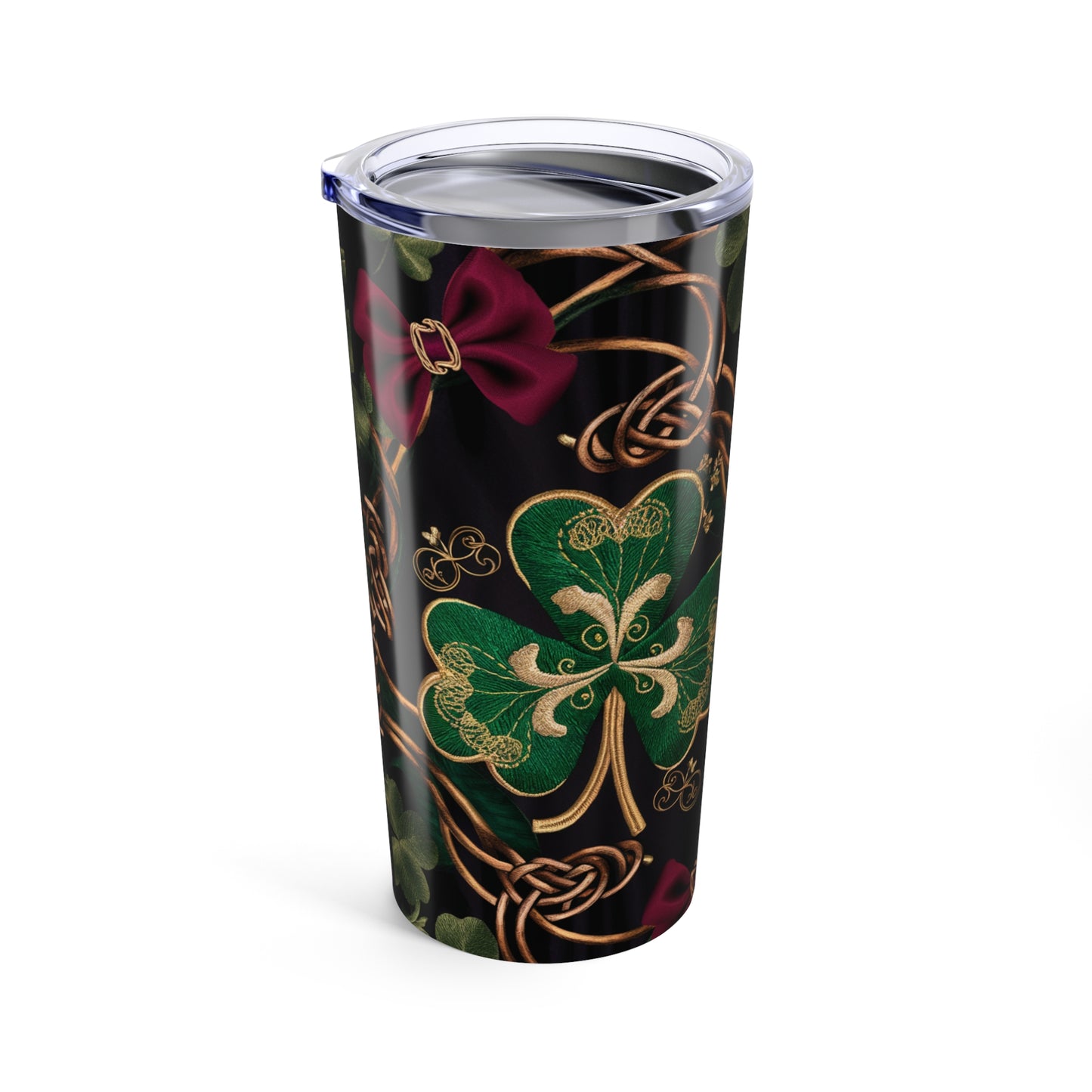 Lucky Charm 20oz Tumbler - Floral Design for St. Patrick's Day