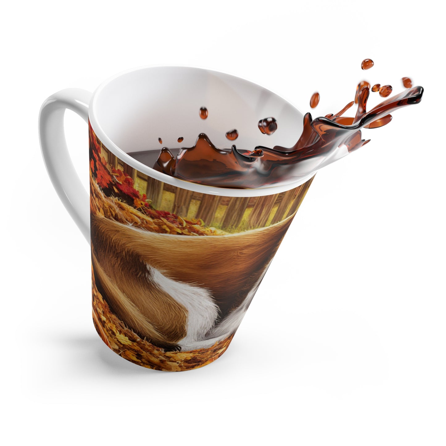Puppy Fall Day Latte Mug