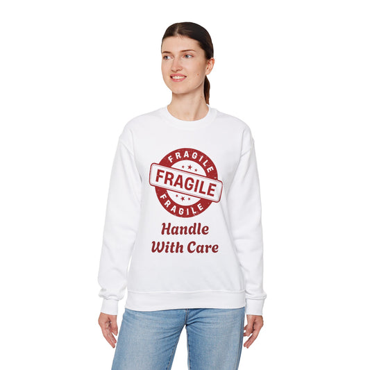 Fragile Handle With Care Unisex Heavy Blend™ Crewneck Sweatshirt
