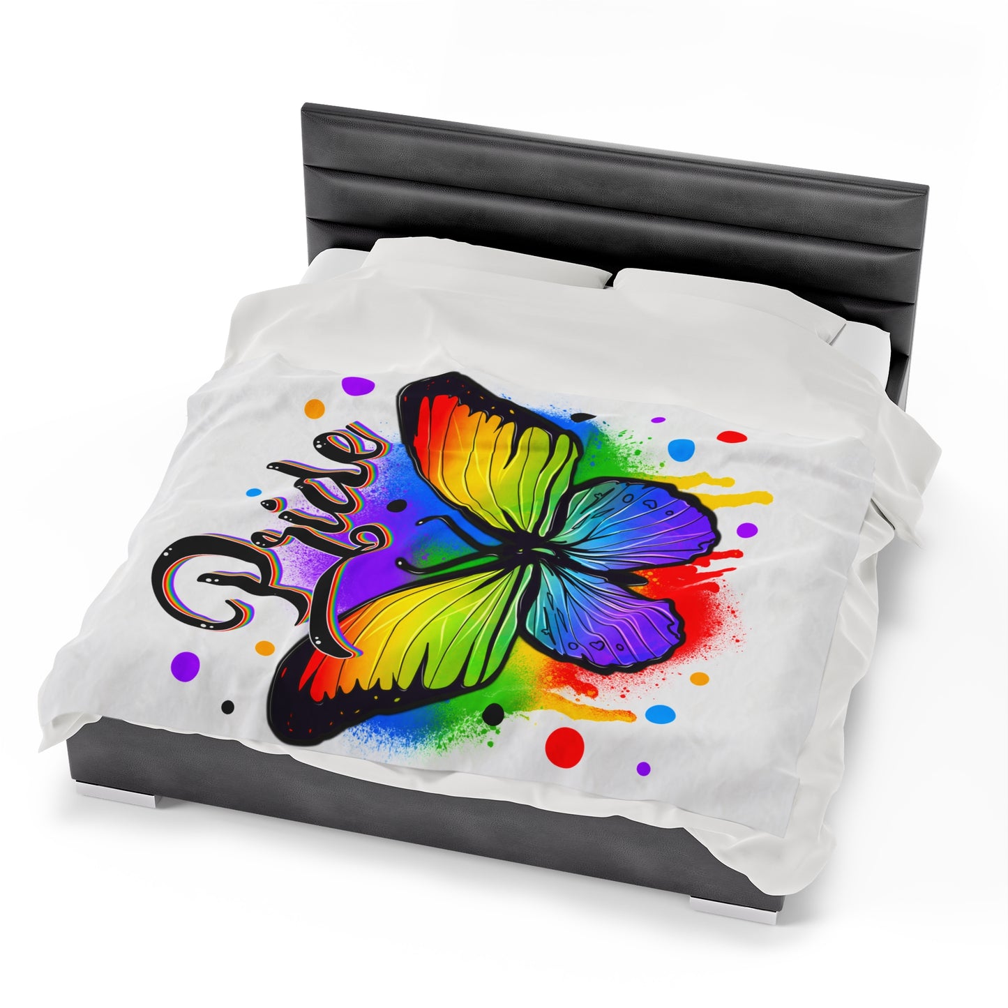Pride Butterfly Velveteen Plush Blanket