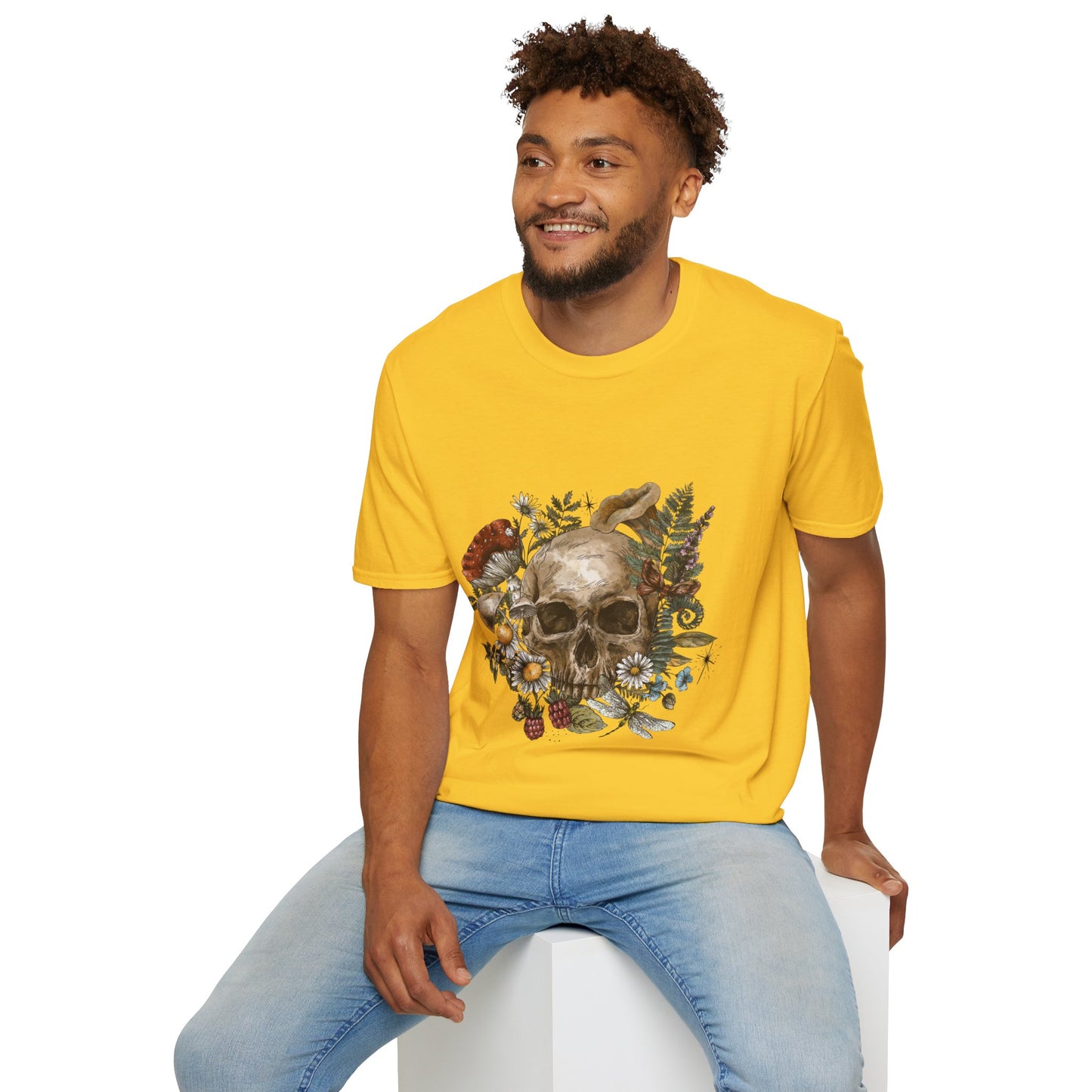 Skull And Roses Unisex Softstyle T-Shirt