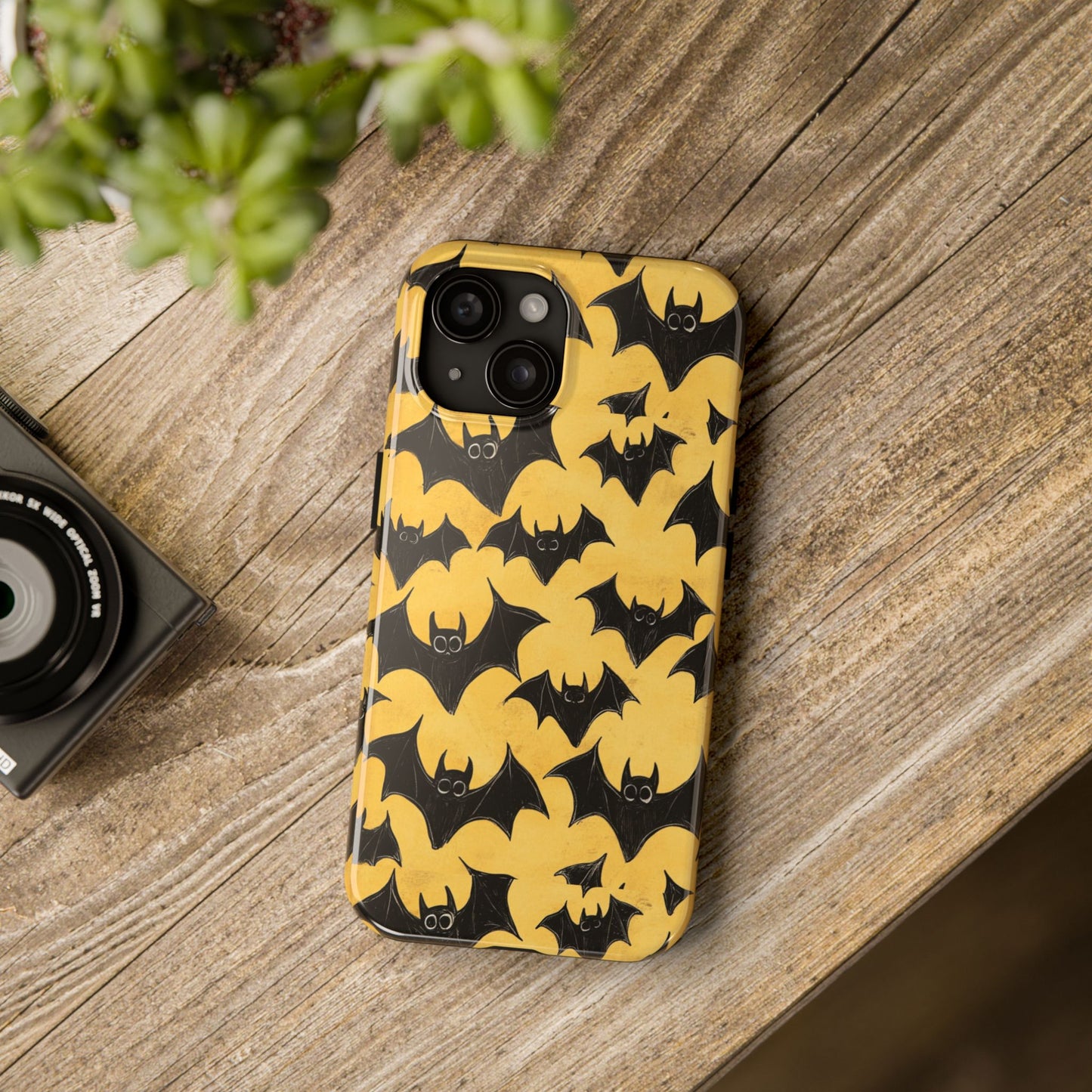 Halloween Yellow Bats Tough Phone Cases
