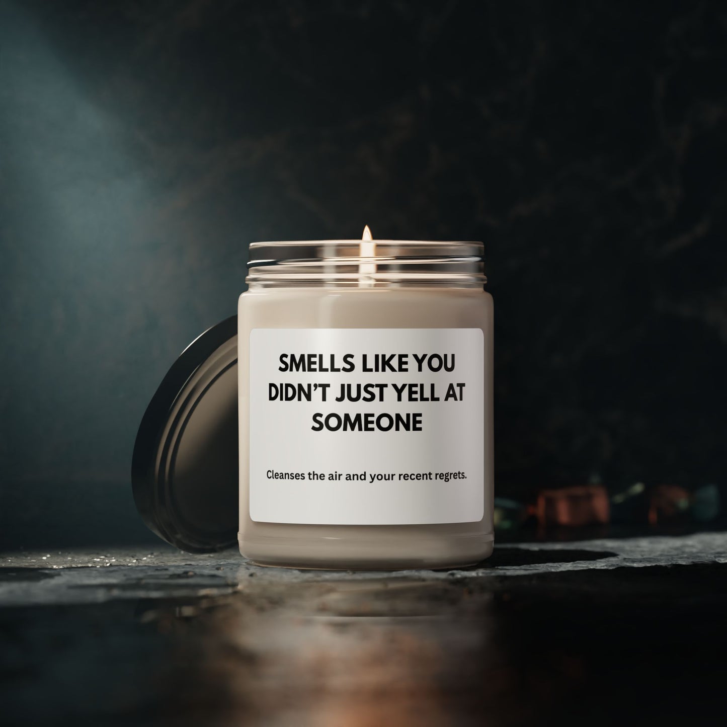 Humorous Scented Soy Candle - 'Smells Like You Didn't Just Yell at Someone' - Perfect Gift for Friends