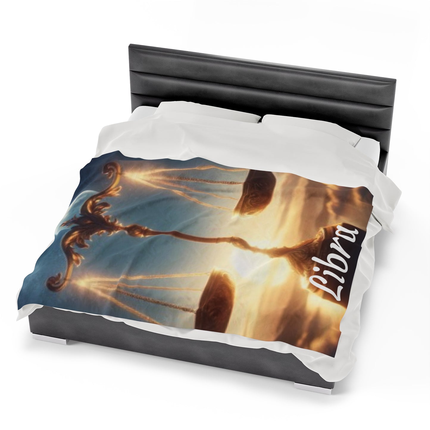 Libra Zodiac Sign Velveteen Plush Blanket