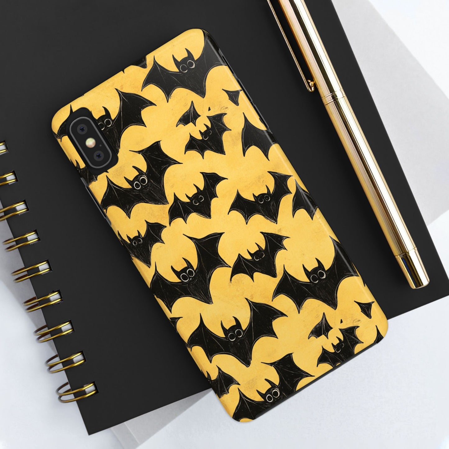 Halloween Yellow Bats Tough Phone Cases