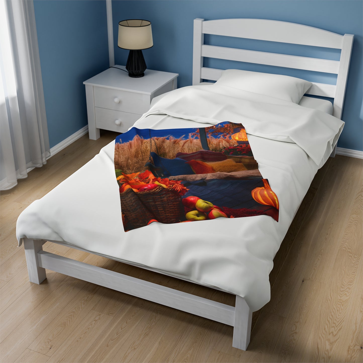 Fall Afternoon Velveteen Plush Blanket