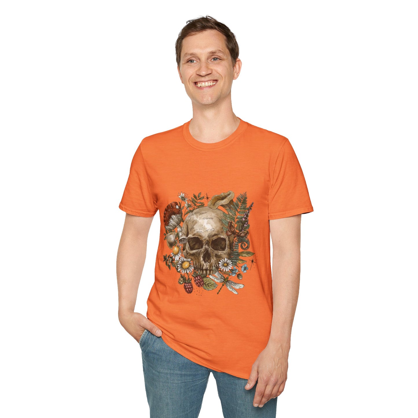 Skull And Roses Unisex Softstyle T-Shirt