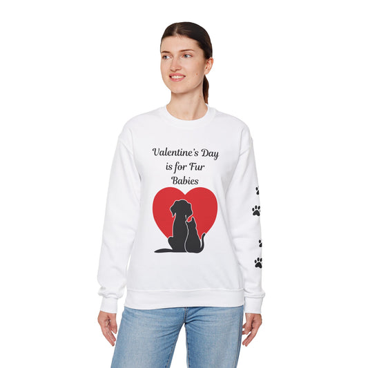 Valentine's Day Is For Fur Babies Unisex Heavy Blend™ Crewneck Sweatshirt